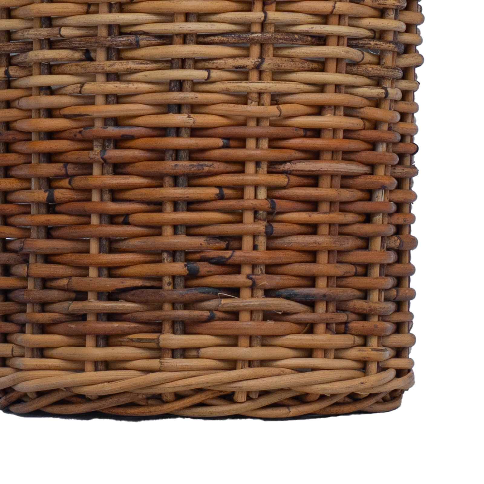 Košara za saksije s pohranom 2 pcs Smeđa Kubu Ratan