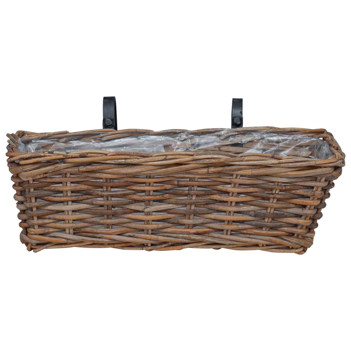 Viseća Košara za Saksije s pohranom 2 pcs Smeđa 48 x 22 x 15 cm
