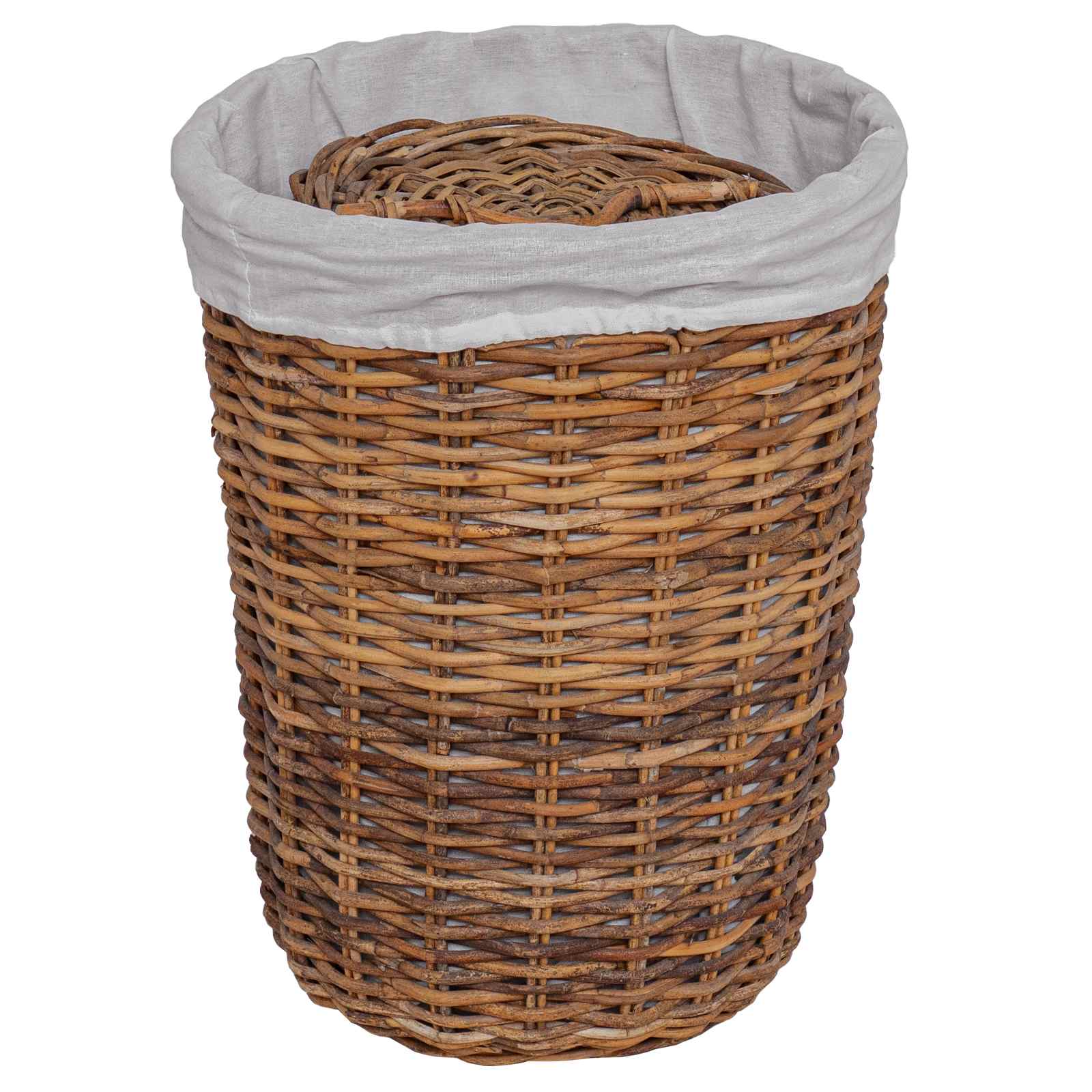 Košarica za rublje 2 pcs Smeđa Kubu Ratan