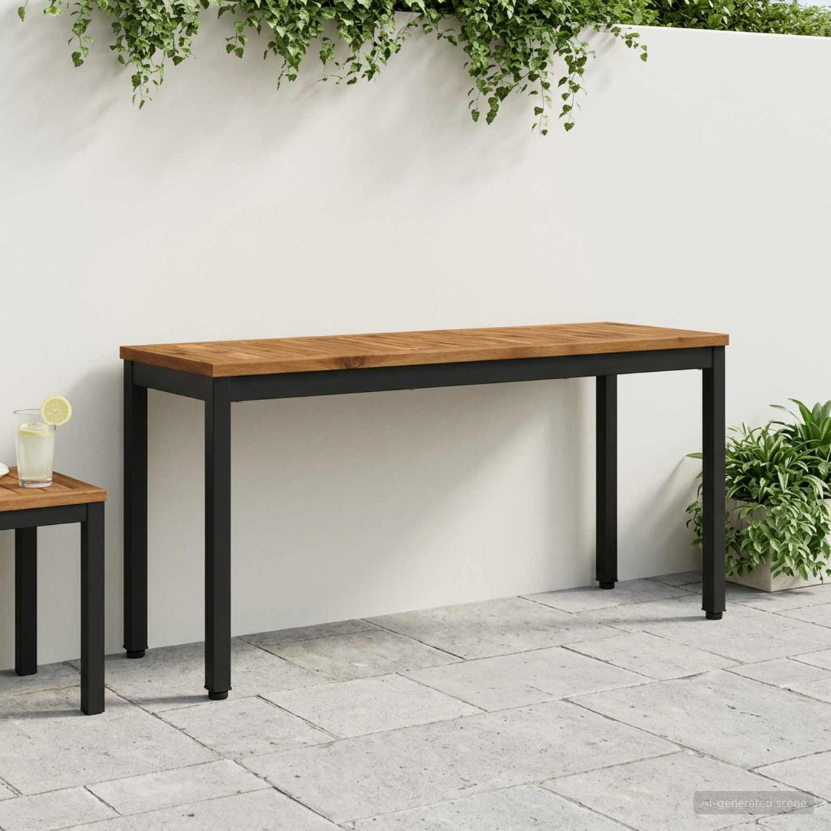 Vrtna klupa 108,5 x 35 x 45 cm Čvrsto drvo akacije Pravokutni