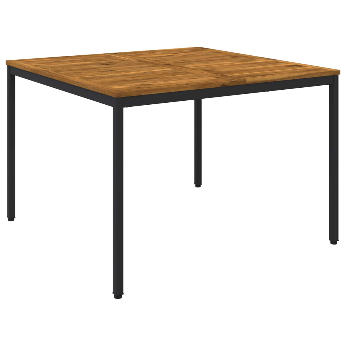 Stol za večeru u vrtu Prirodna i crna 110 x 108,5 x 75 cm