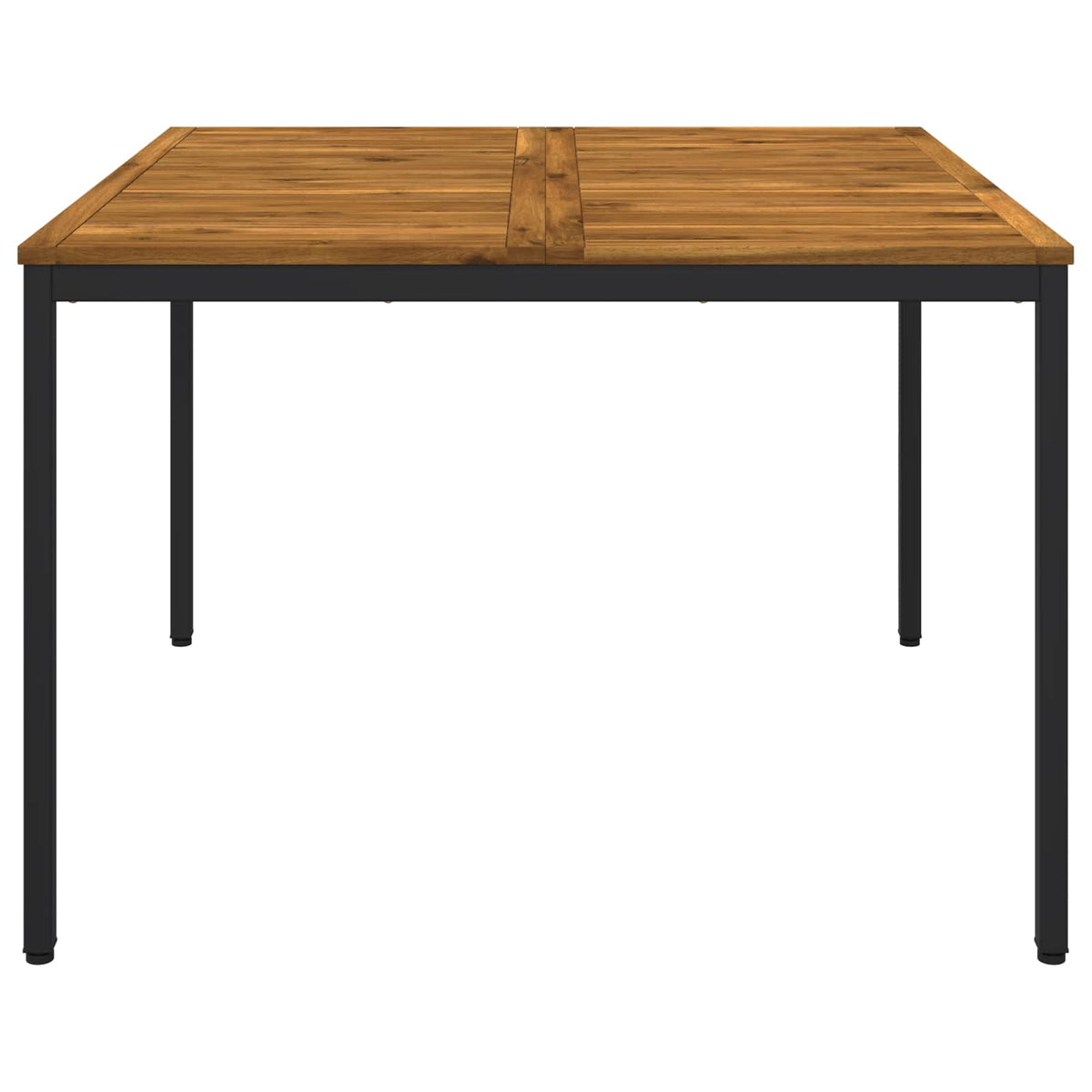 Stol za večeru u vrtu Prirodna i crna 110 x 108,5 x 75 cm