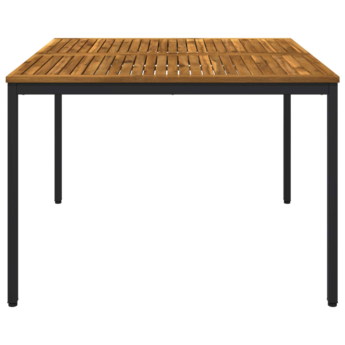 Stol za večeru u vrtu Prirodna i crna 110 x 108,5 x 75 cm