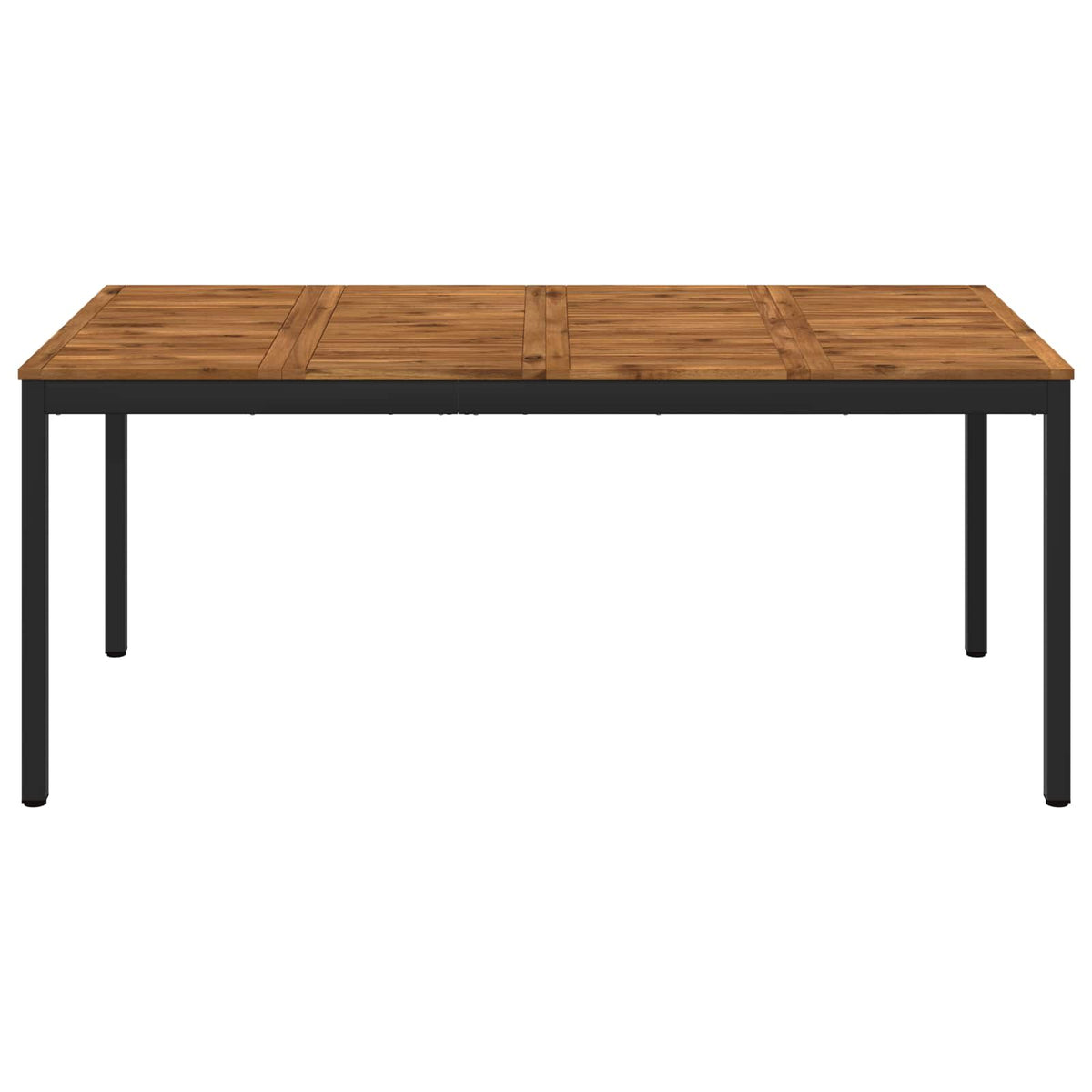 Stol za večeru u vrtu Prirodna i crna 147 x 88,5 x 75 cm