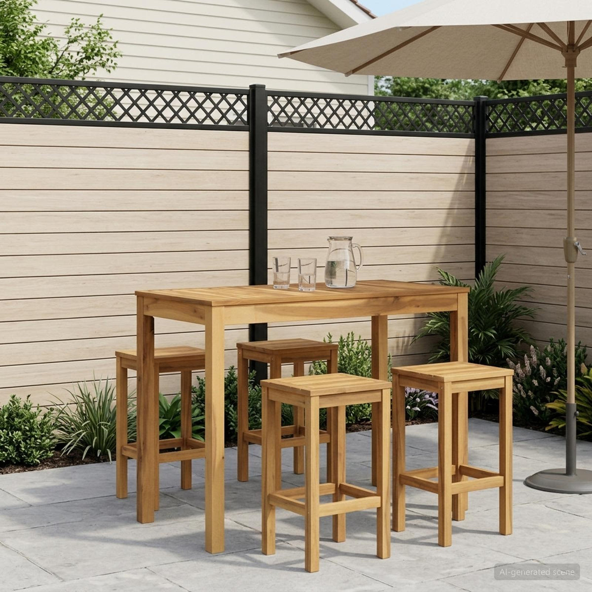 Stol za bar u vrtu Bijela 108,5 x 55 x 105 cm