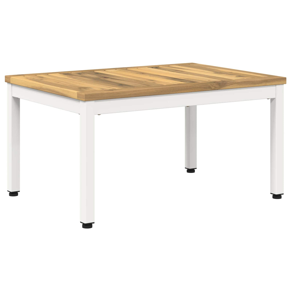 Stolić za kavu Bijela 49 x 68,5 x 36 cm Čvrsto drvo akacije