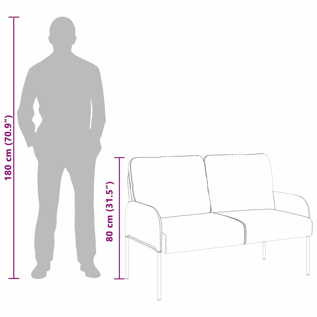Sofe s jastukom 110cm Sivo-smeđa Šperploča