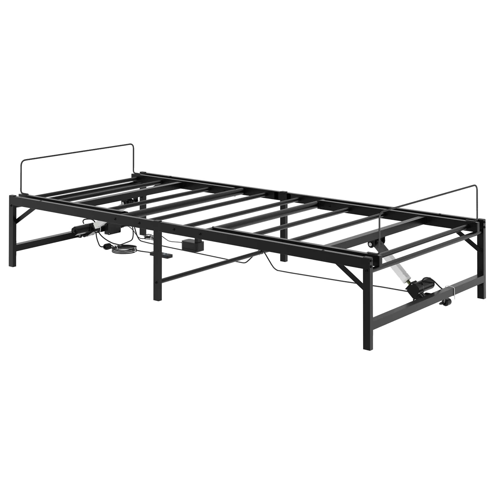 Električni podesivi okvir kreveta Crna 90 x 190 cm Čelik