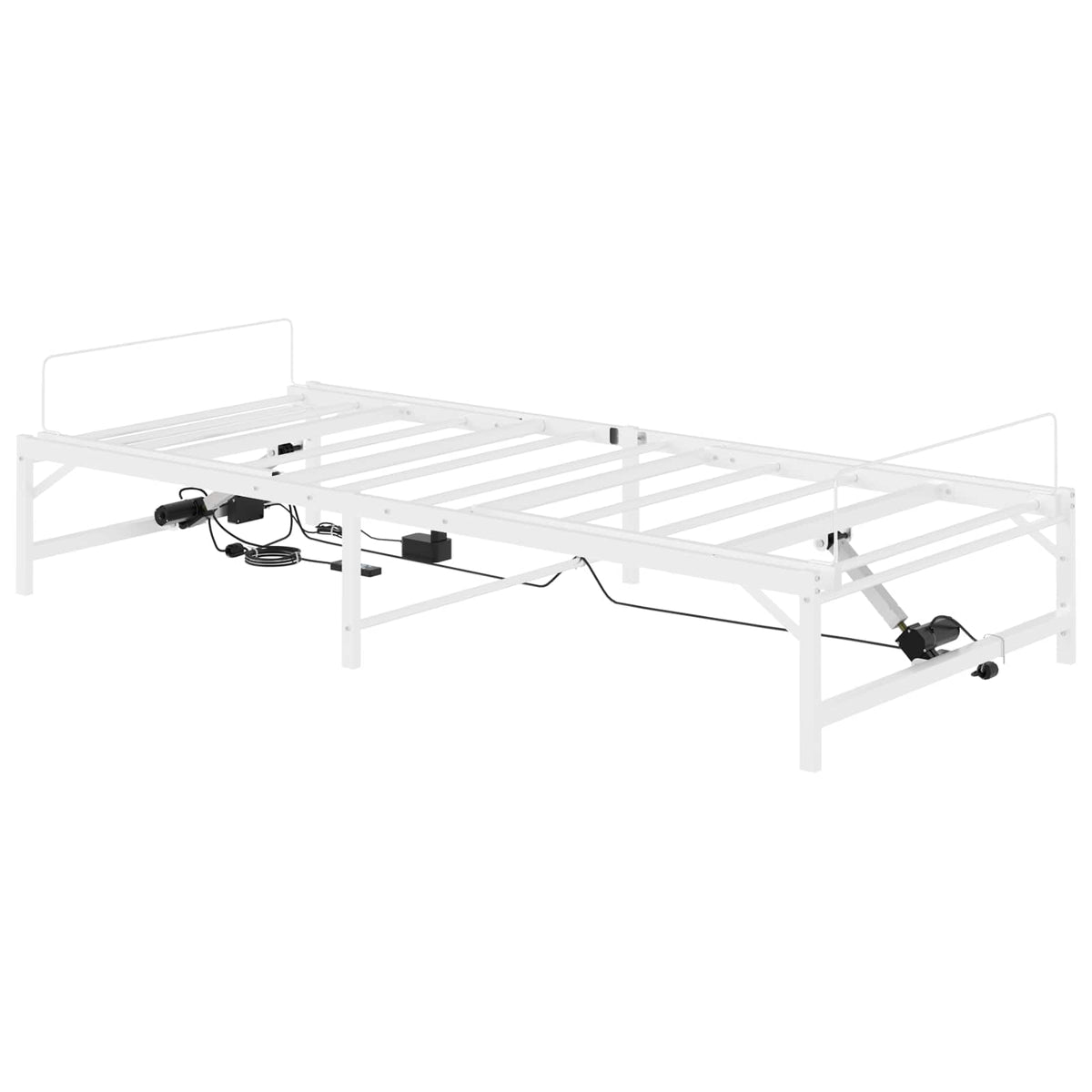 Električni podesivi okvir kreveta Bijela 75 x 190 cm Čelik