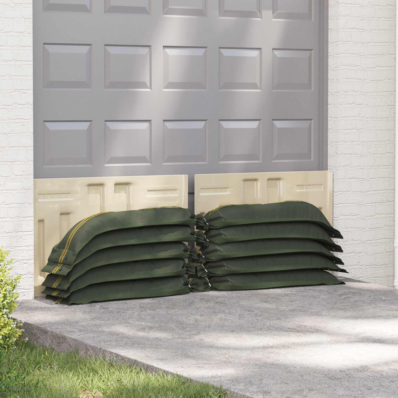 Vreće s pijeskom 10 pcs Zelena 120 x 27 cm HDPE