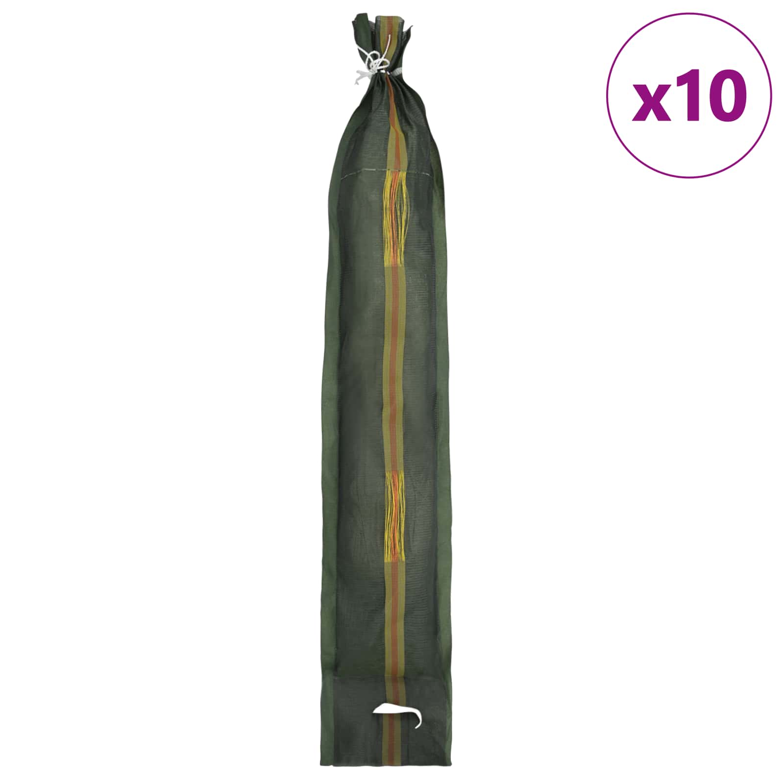Vreće s pijeskom 10 pcs Zelena 120 x 27 cm HDPE
