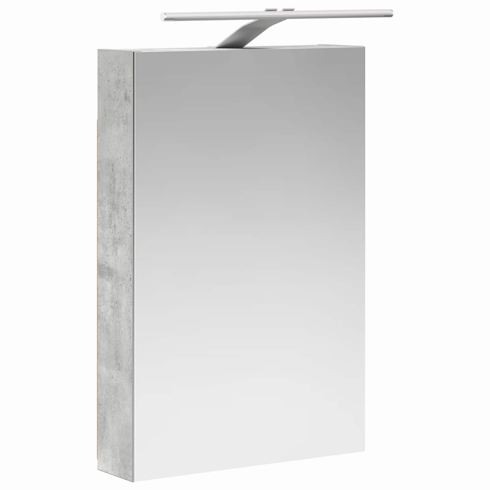 Kupaonski ormar s ogledalom Betonski sivi 40 x 10,5 x 60,5 cm