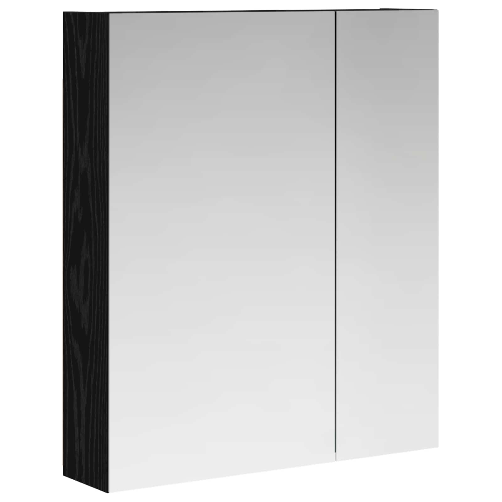 Kupaonski ormar s ogledalom Crni hrast 60 x 14,5 x 70 cm