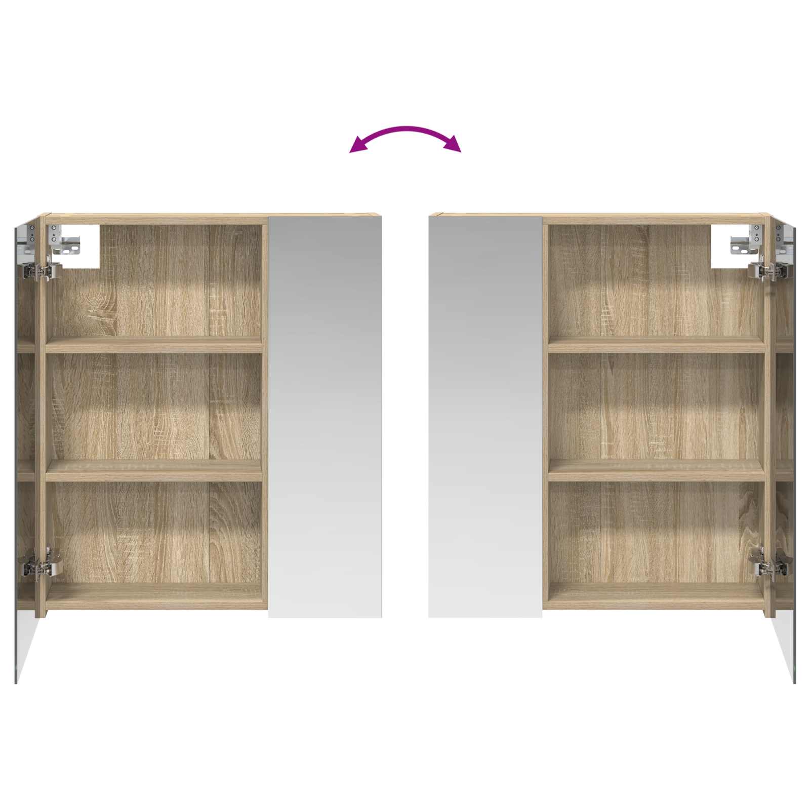 Kupaonski ormar s ogledalom Sonoma hrast 60 x 14,5 x 70 cm