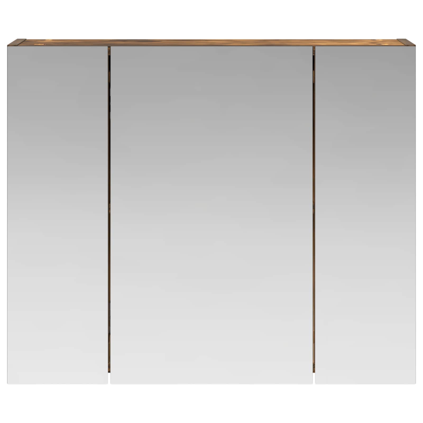 Kupaonski ormar s ogledalom Dimljeni hrast 60 x 14,5 x 50 cm