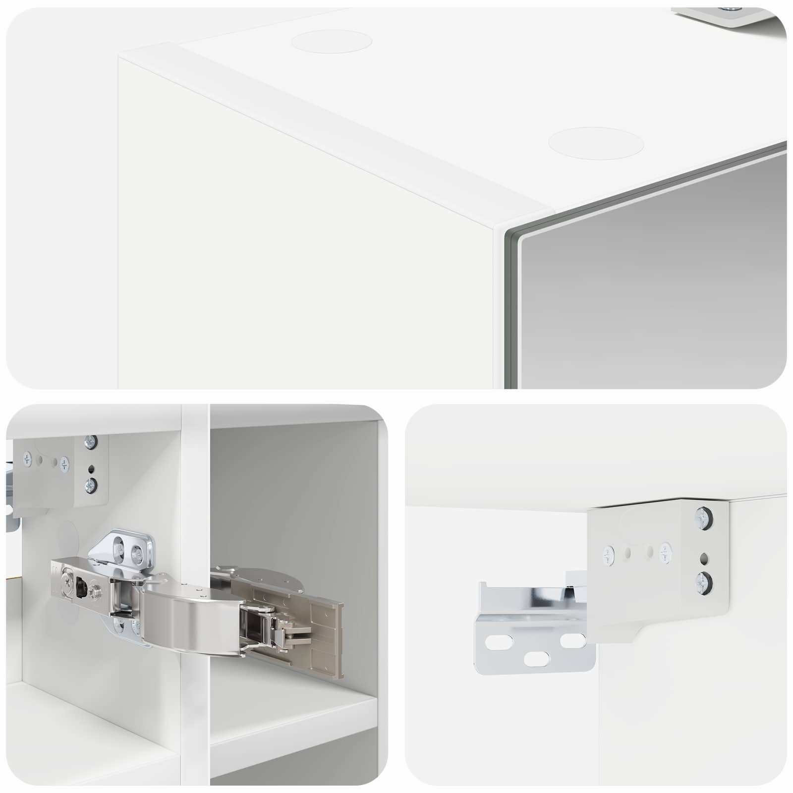 Kupaonski ormar s ogledalom Bijelo 60 x 14,5 x 50 cm
