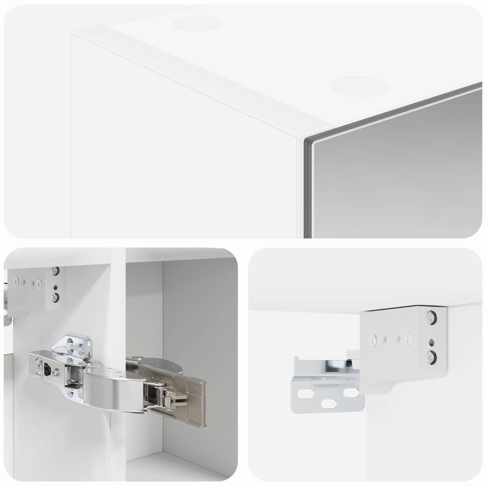 Kupaonski ormar s ogledalom Bijelo 70 x 14,5 x 70 cm