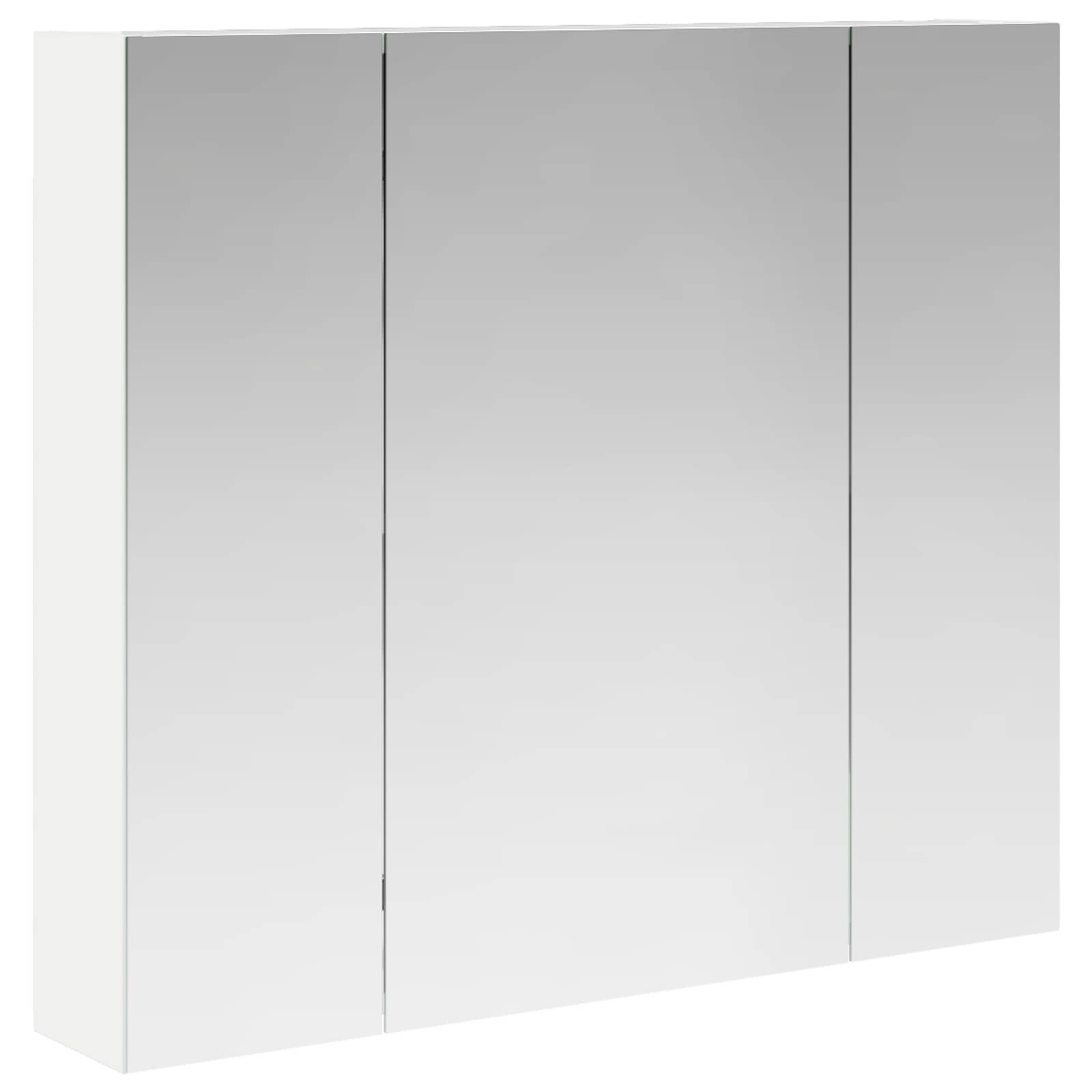 Kupaonski ormar s ogledalom s policom Bijelo 80 x 14.5 x 70 cm