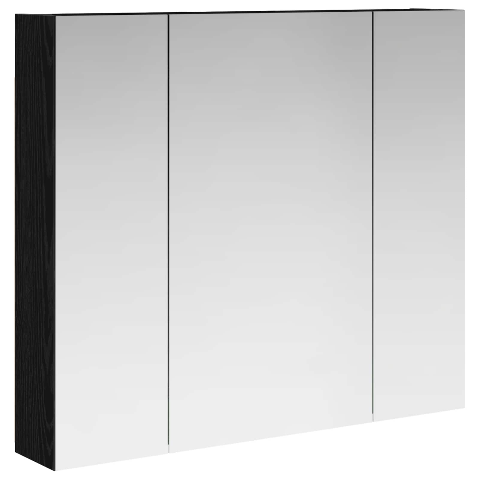 Kupaonski ormar s ogledalom Crni hrast 80 x 14.5 x 70 cm