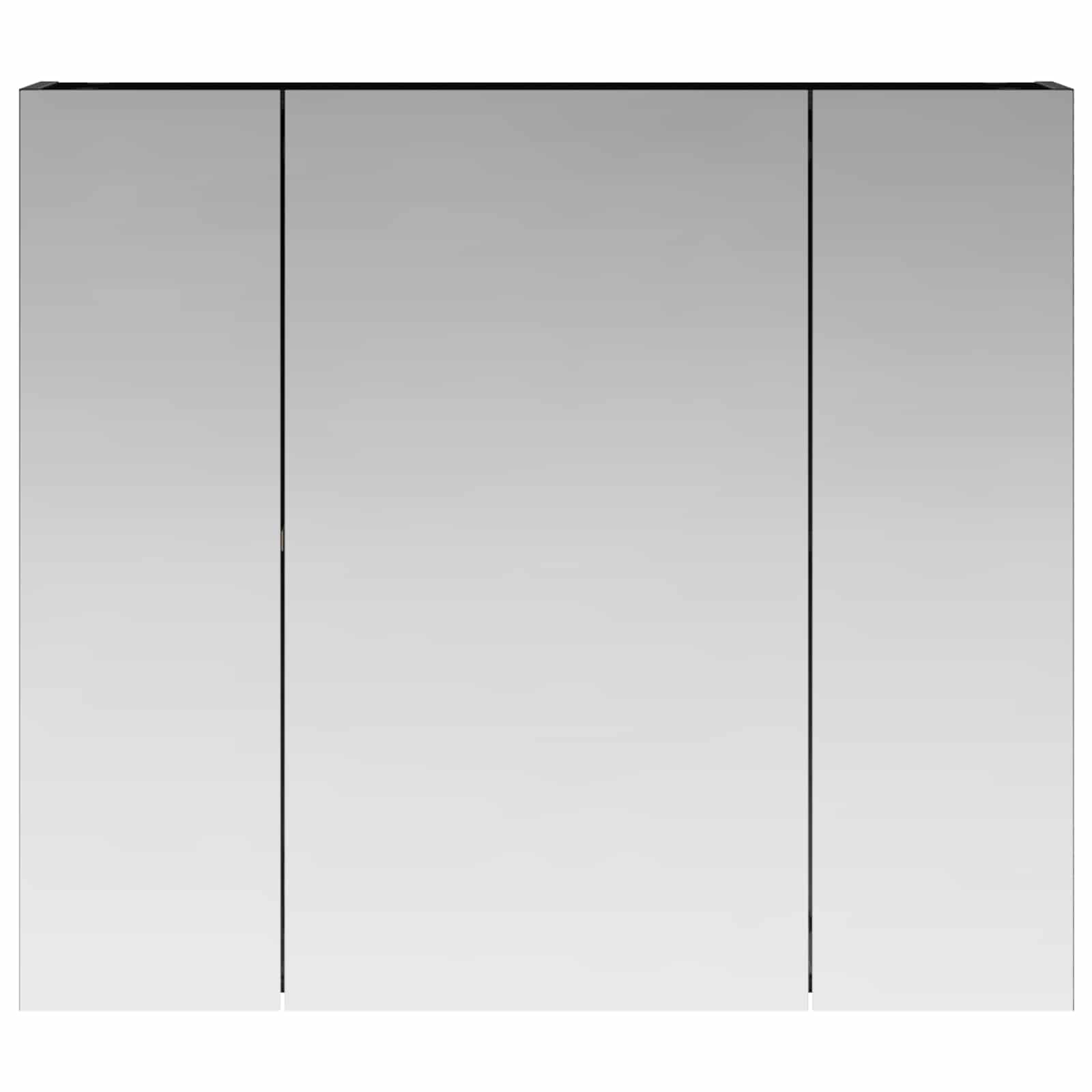 Kupaonski ormar s ogledalom Crni hrast 80 x 14.5 x 70 cm