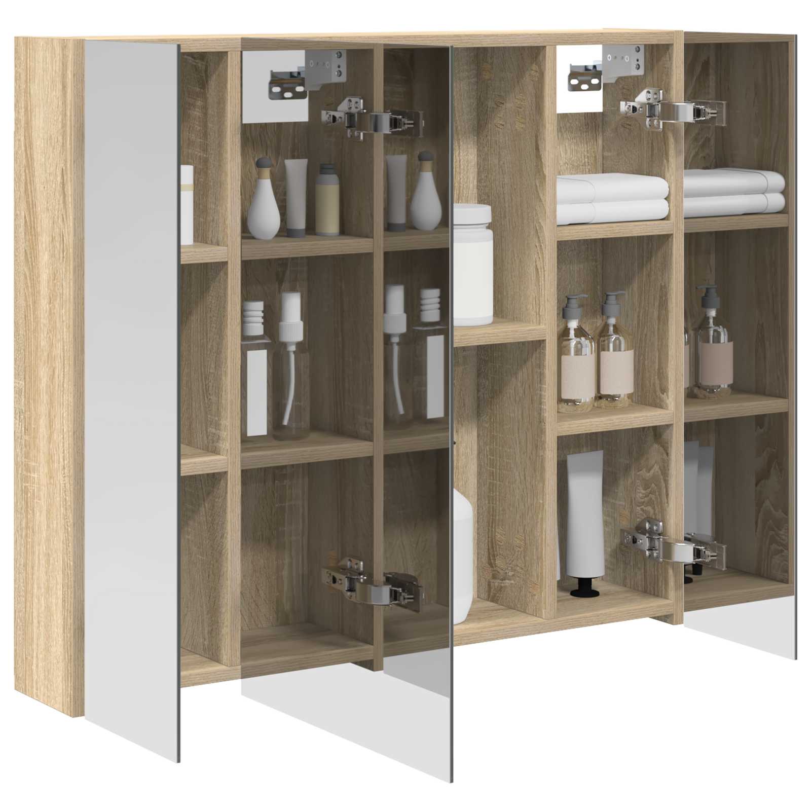Kupaonski ormar s ogledalom Sonoma hrast 80 x 14.5 x 70 cm