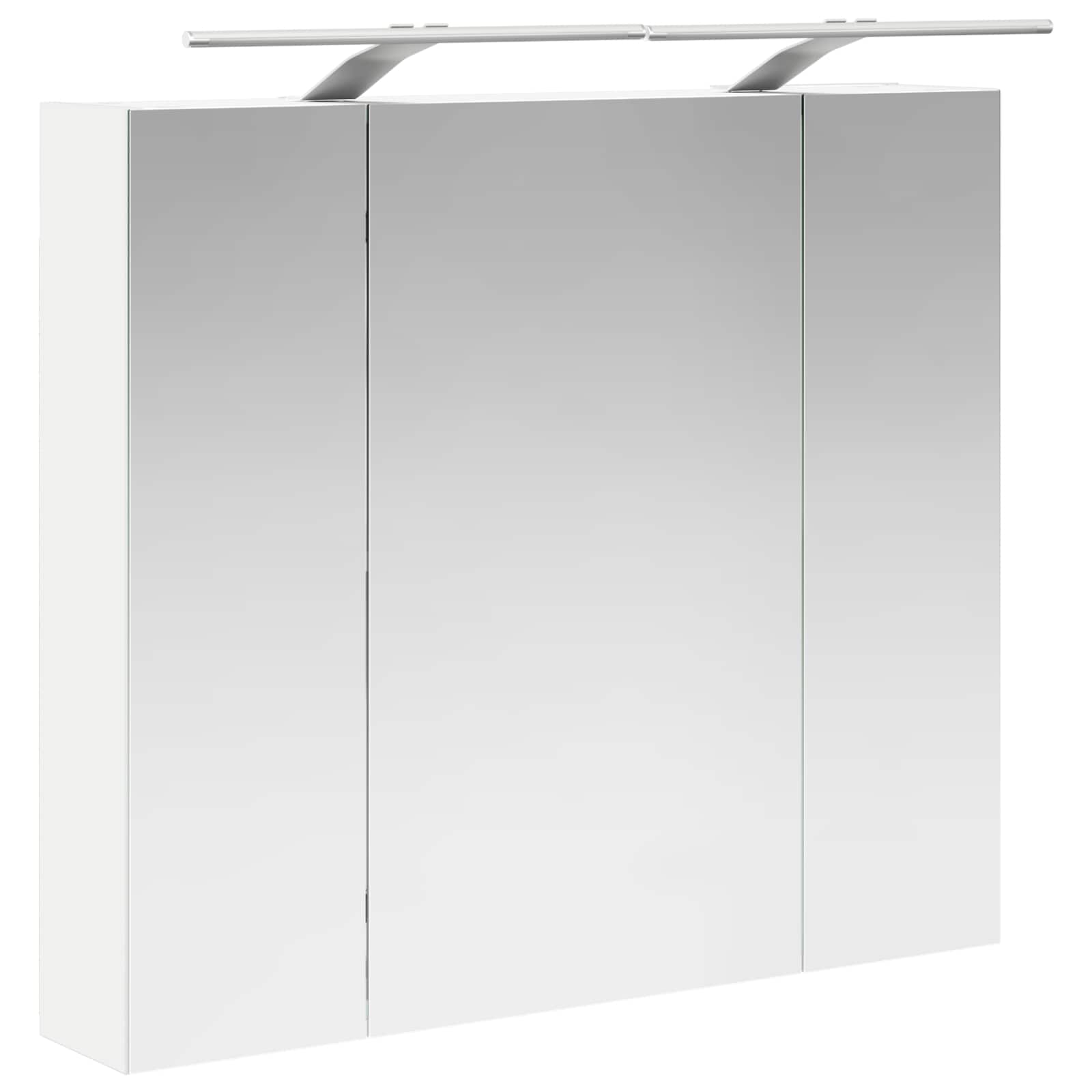 Kupaonski ormar s ogledalom s policom Bijelo 80 x 14.5 x 70 cm