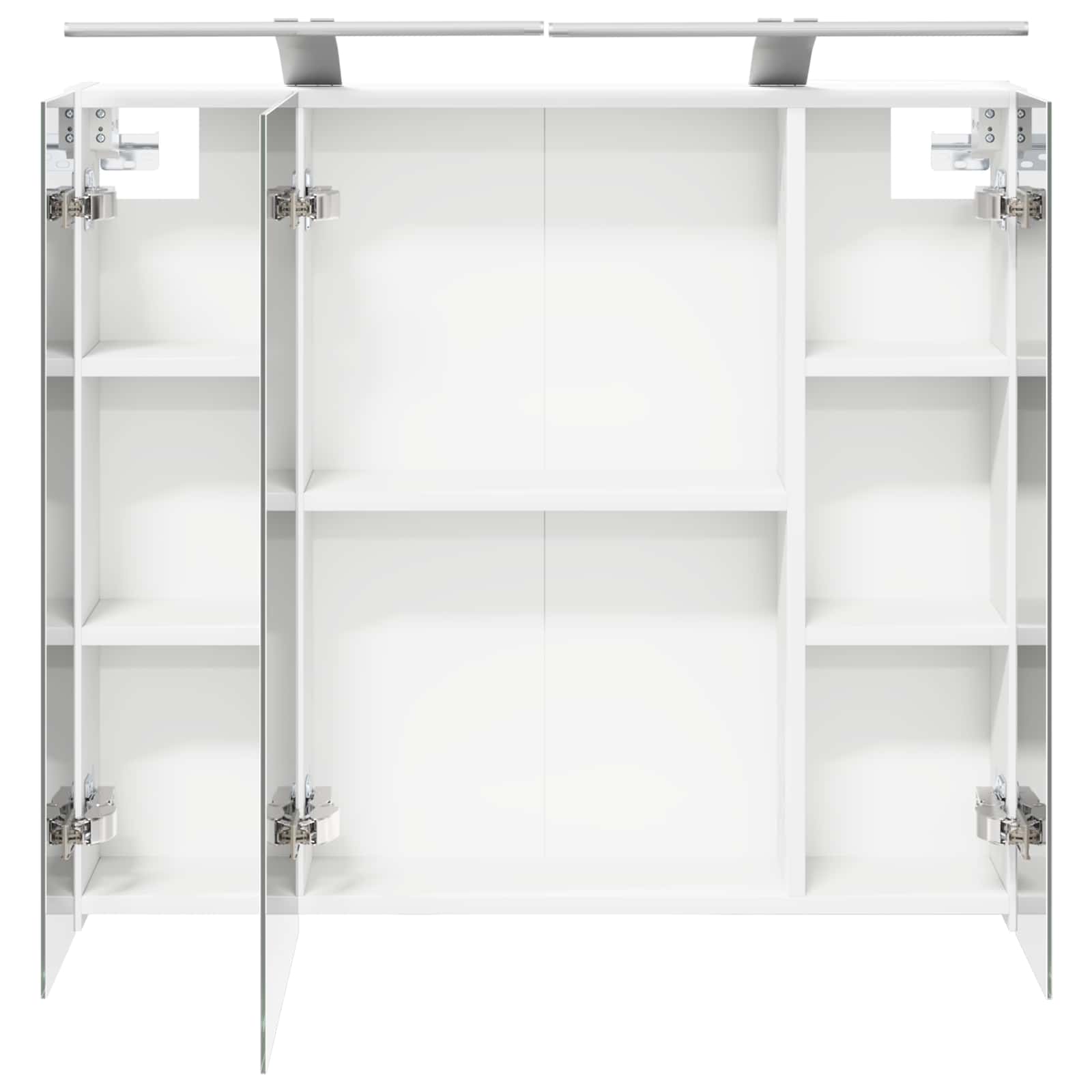Kupaonski ormar s ogledalom s policom Bijelo 80 x 14.5 x 70 cm