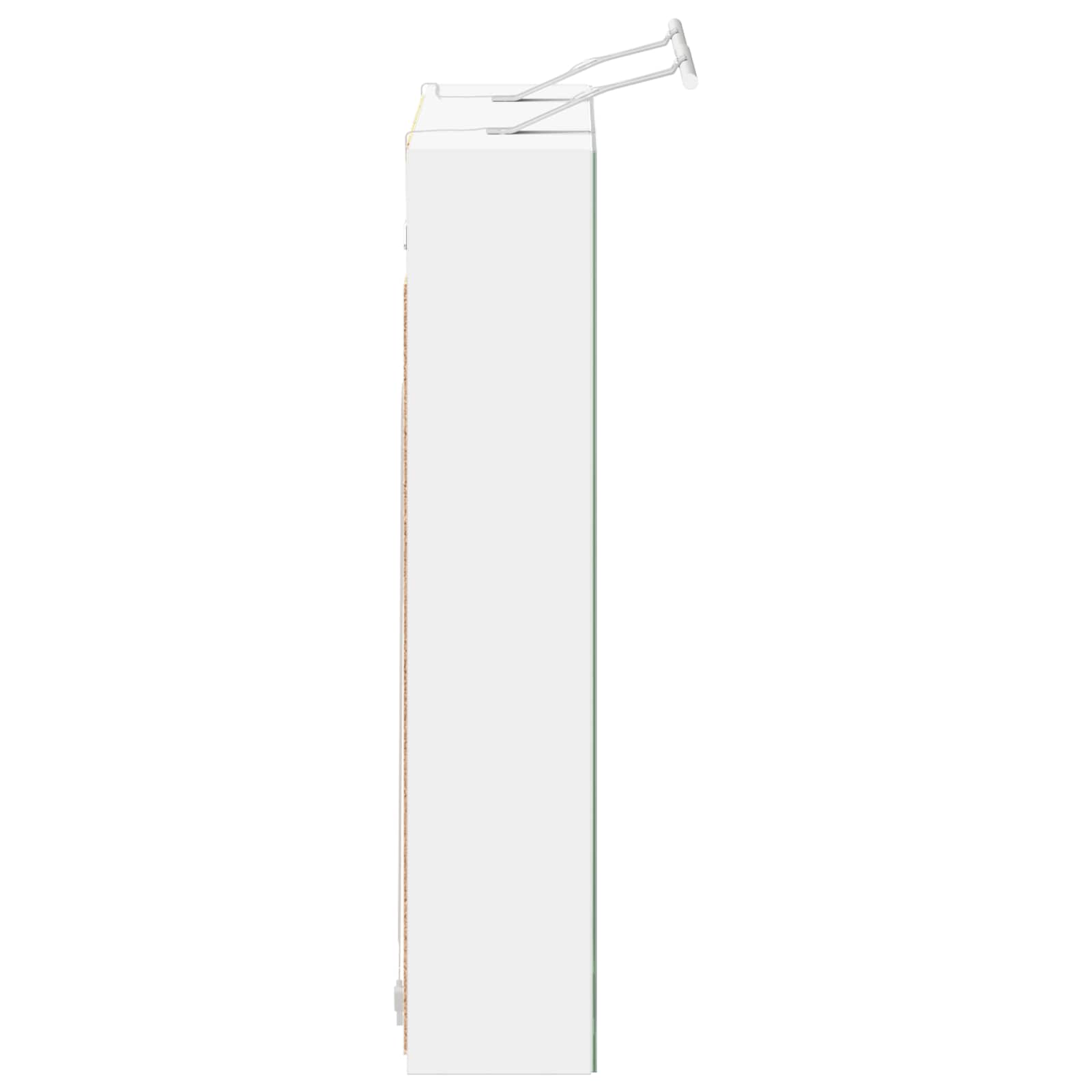 Kupaonski ormar s ogledalom s policom Bijelo 80 x 14.5 x 70 cm