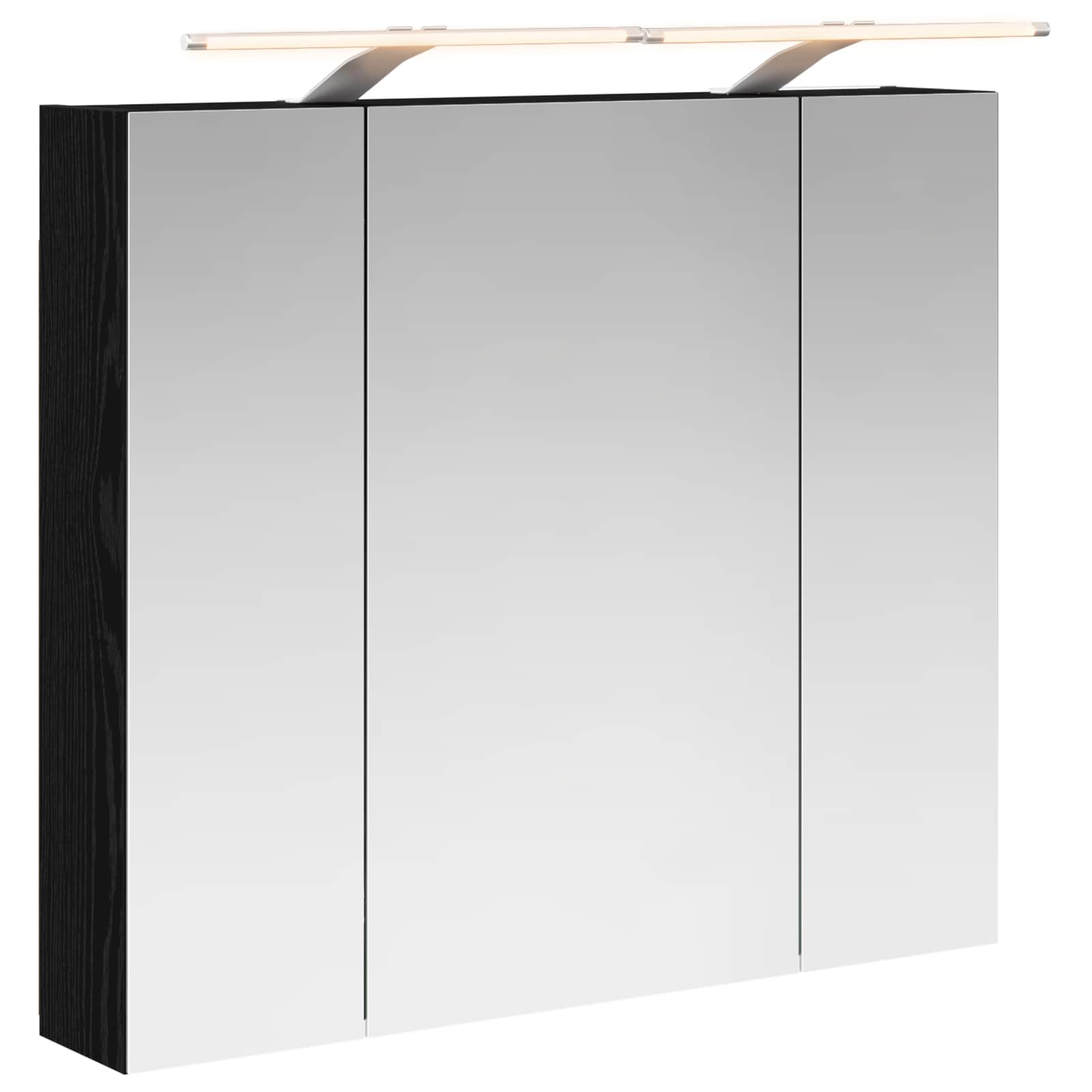 Kupaonski ormar s ogledalom Zidne Crni hrast 80 x 14.5 x 70 cm
