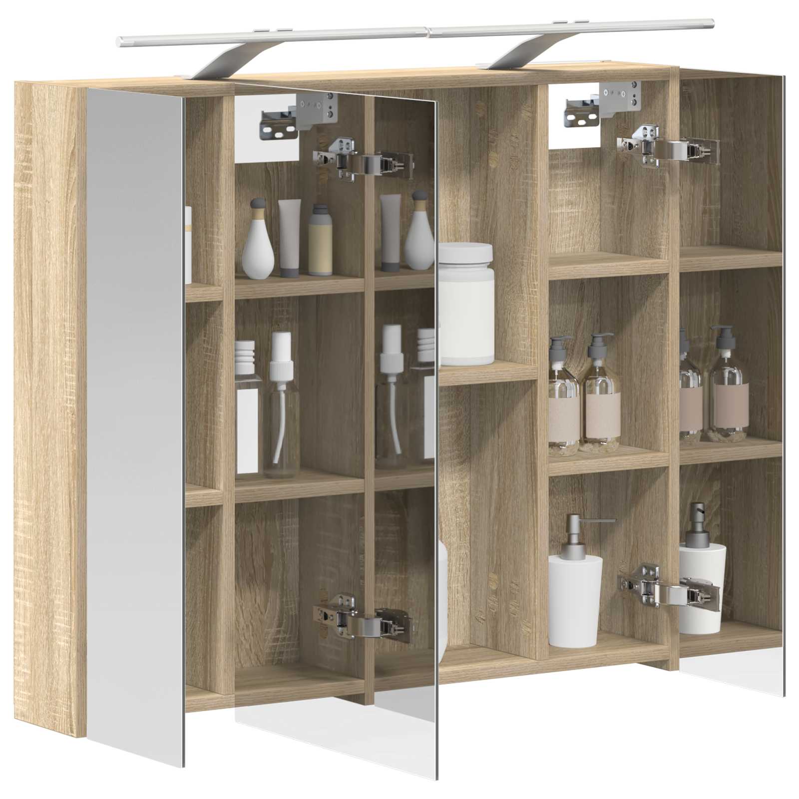 Kupaonski ormar s ogledalom Sonoma hrast 80 x 14.5 x 70 cm