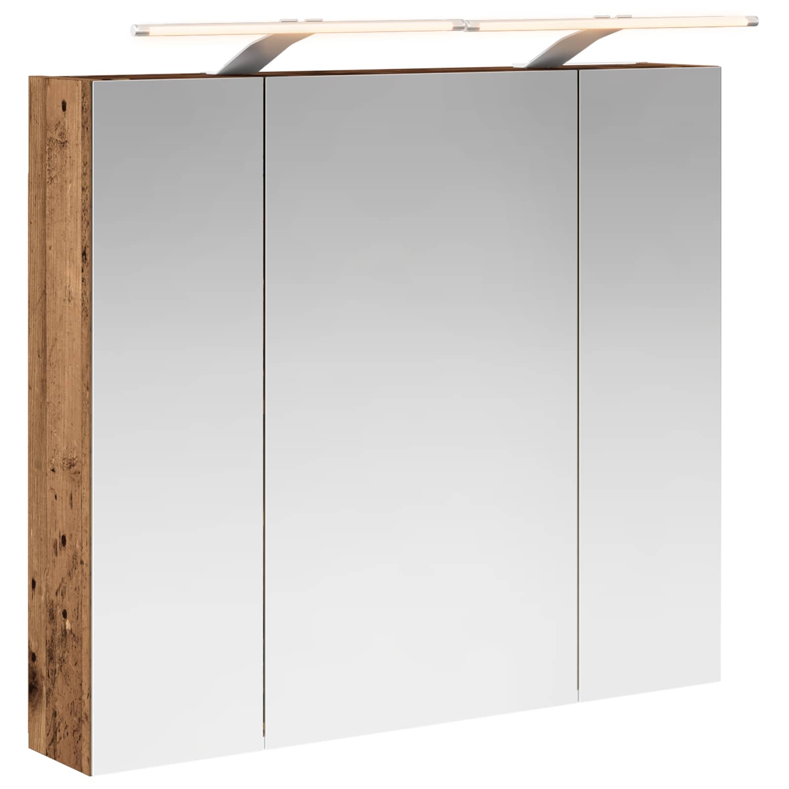 Kupaonski ormar s ogledalom Zidne Staro drvo 80 x 14.5 x 70 cm