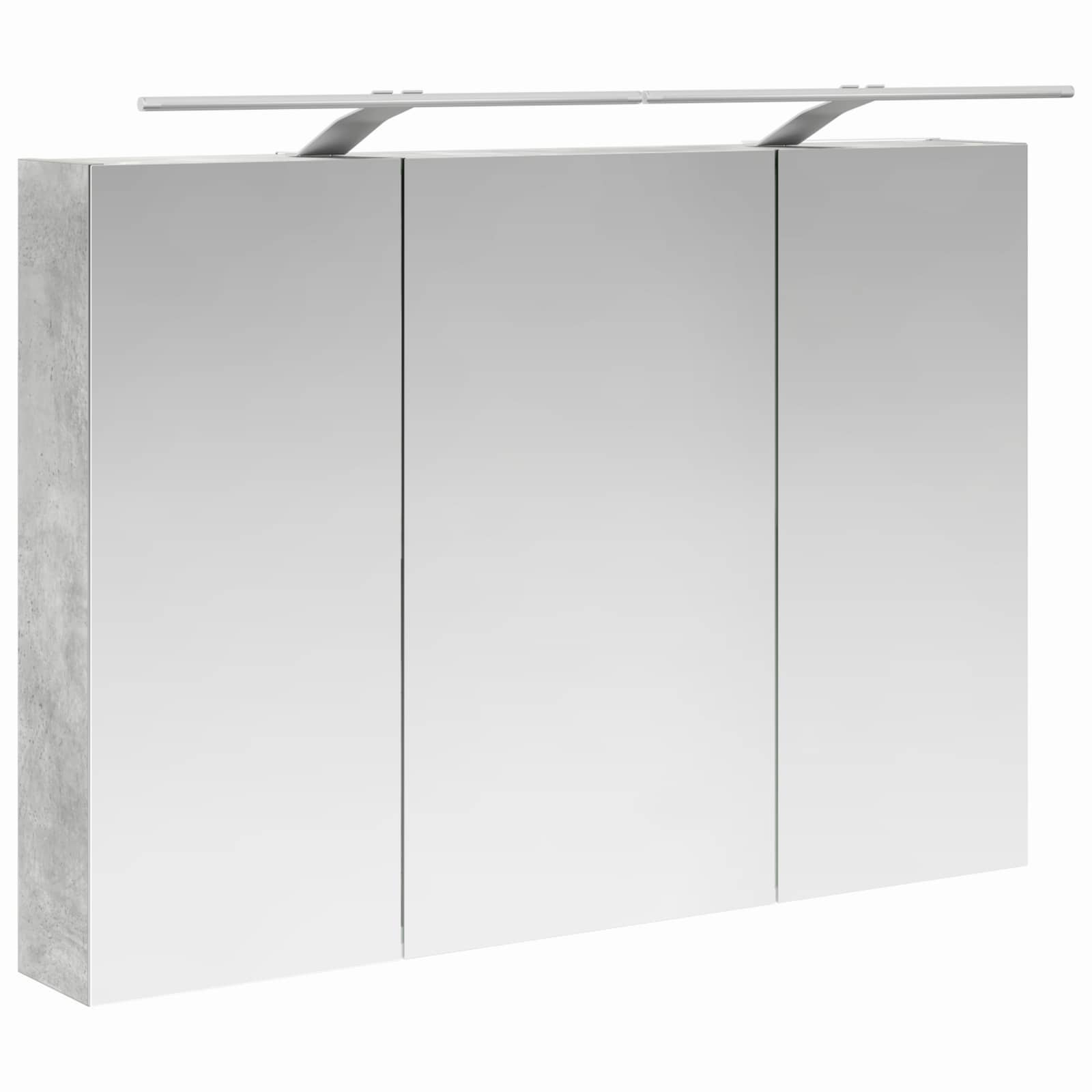 Kupaonski ormar s ogledalom Betonski sivi 100 x 14,5 x 70 cm