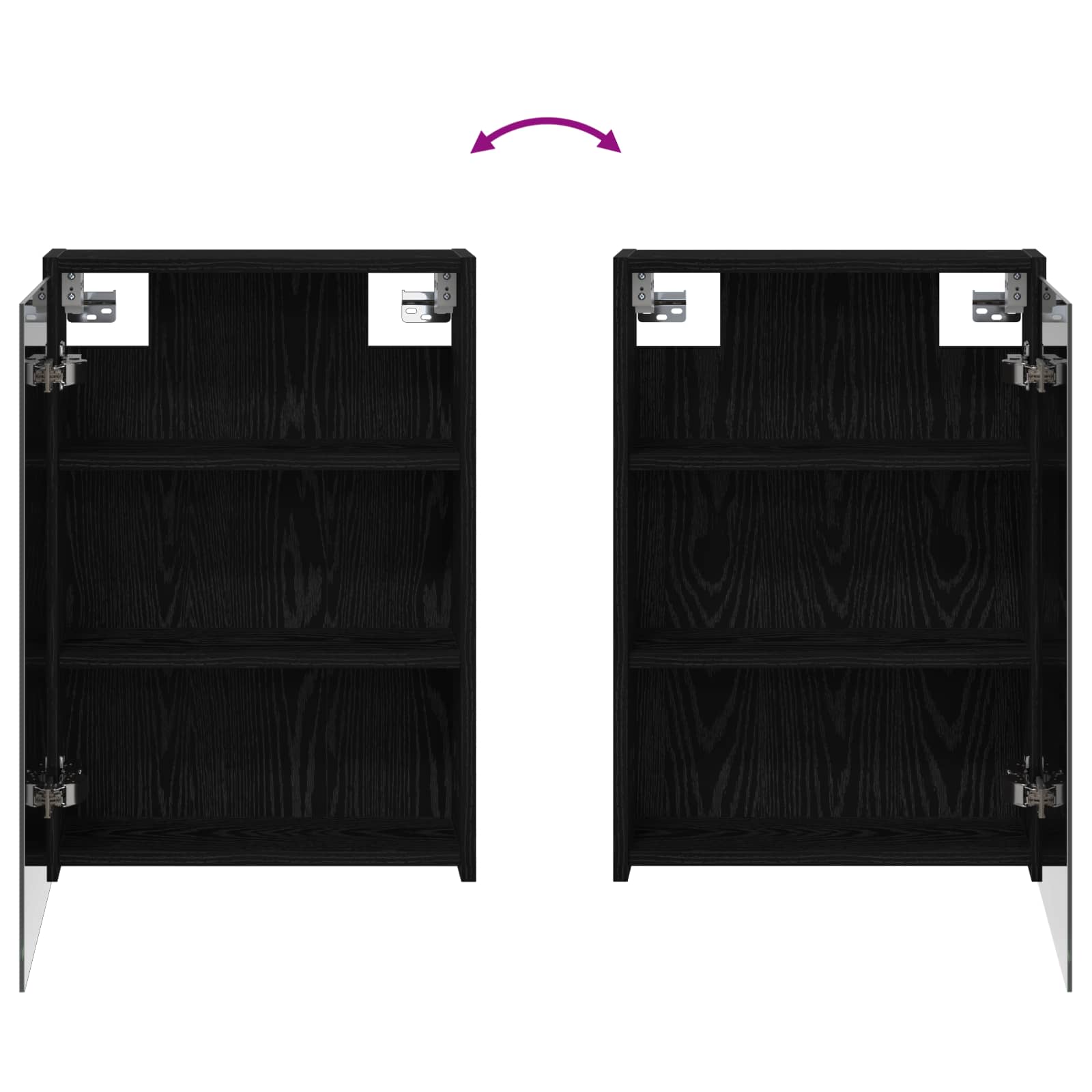 Kupaonski ormar s ogledalom Zidne Crni hrast 43 x 16 x 62.5 cm