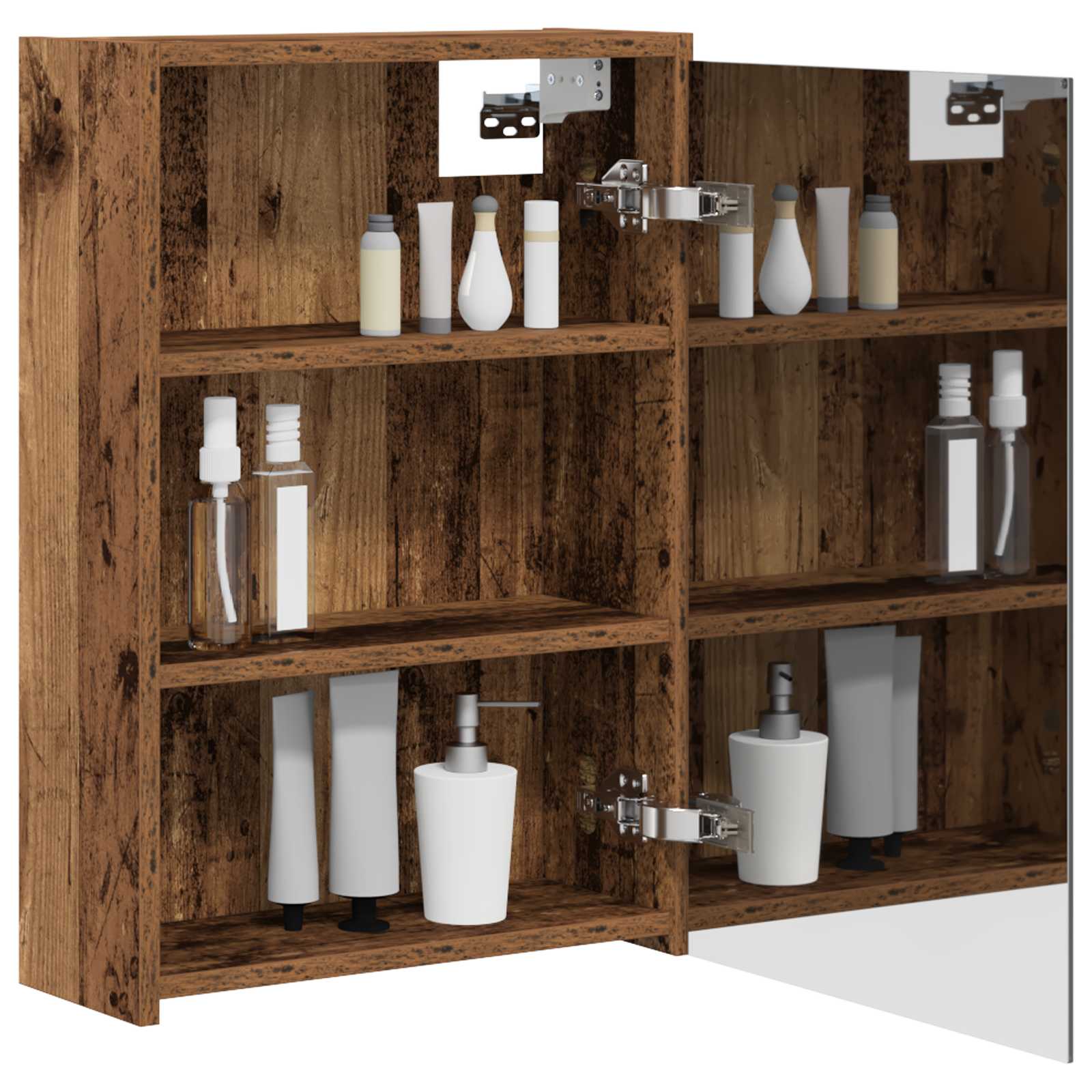 Kupaonski ormar s ogledalom Staro drvo 43 x 16 x 62.5 cm