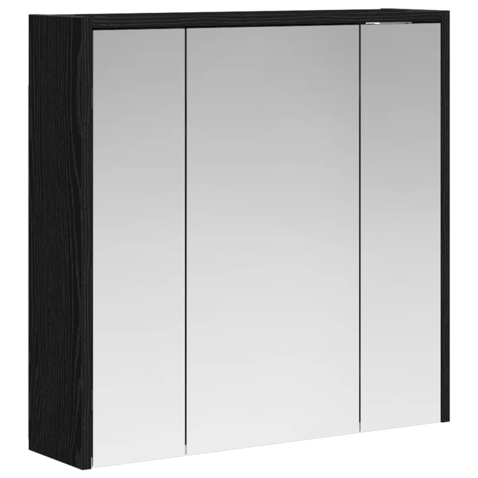 Kupaonski ormar s ogledalom Crni hrast 63,5 x 16 x 62,5 cm