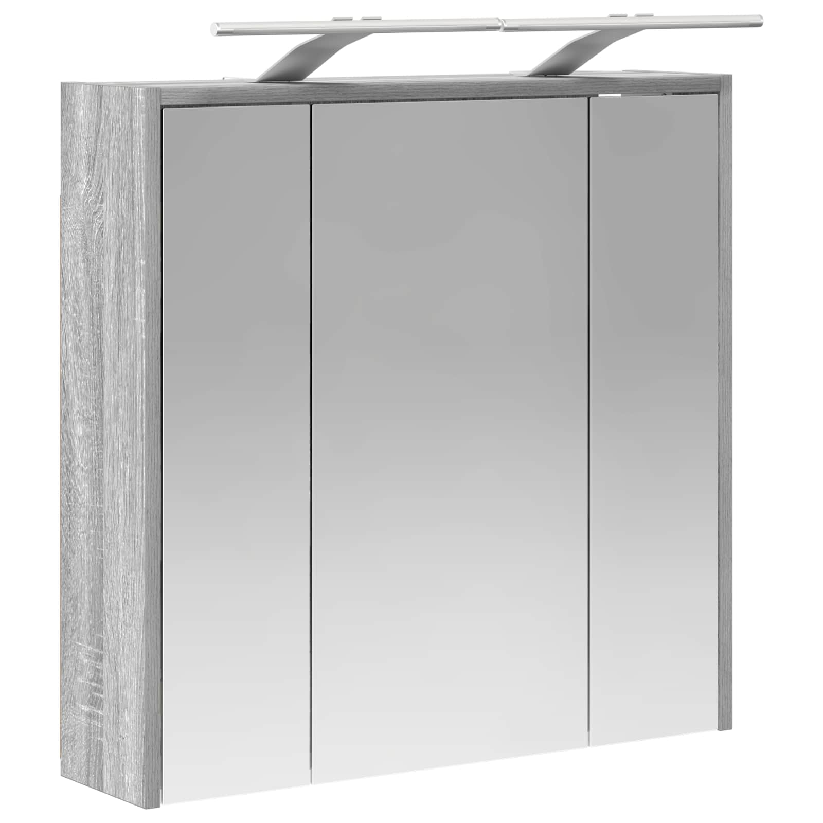 Kupaonski ormar s ogledalom Siva Sonoma 63,5 x 16 x 62,5 cm