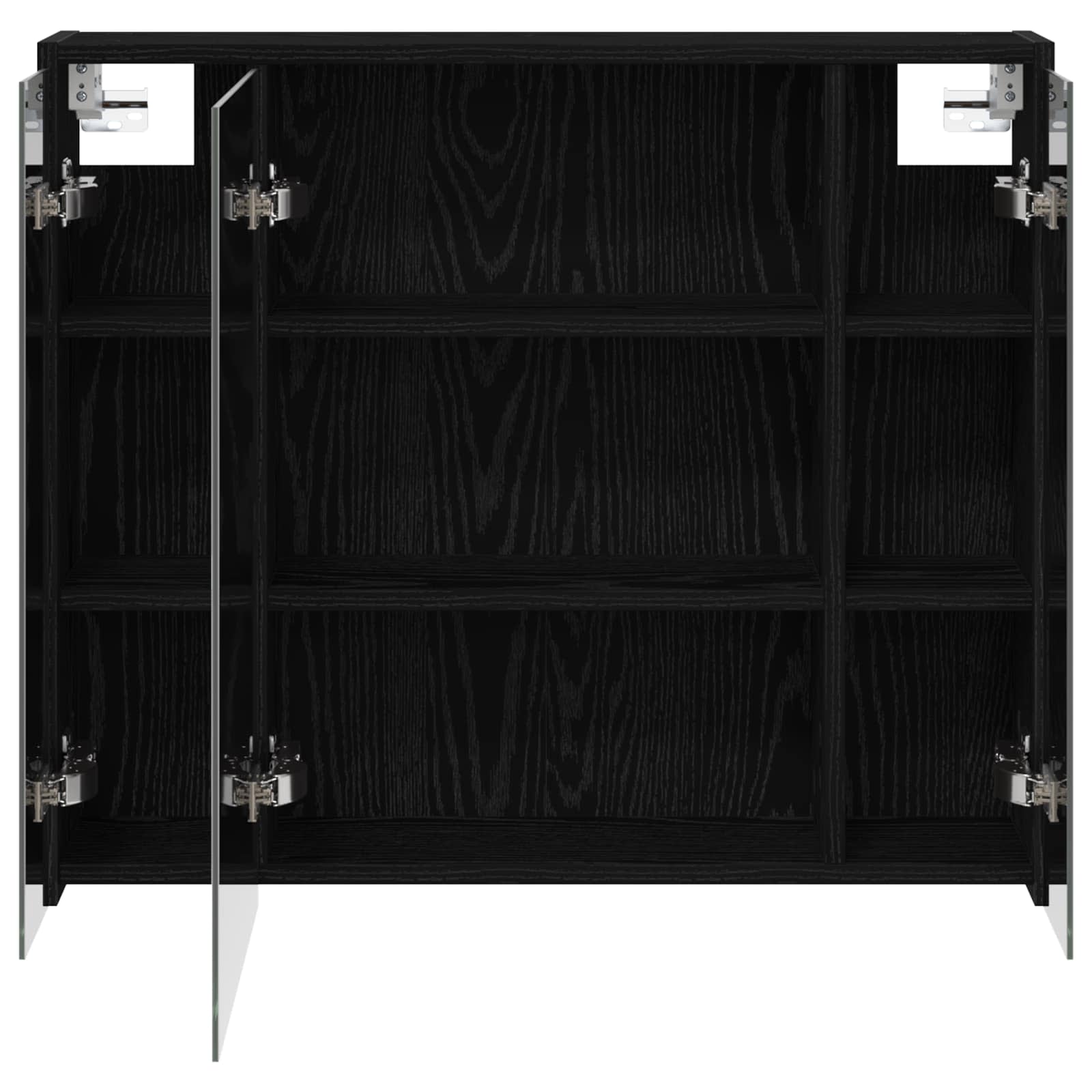 Kupaonski ormar s ogledalom Crni hrast 73,5 x 16 x 62,5 cm