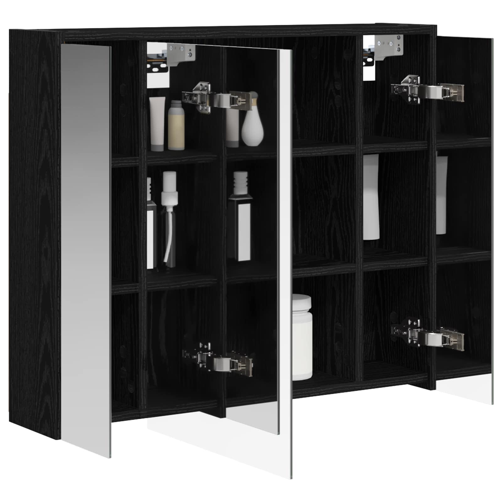 Kupaonski ormar s ogledalom Crni hrast 73,5 x 16 x 62,5 cm