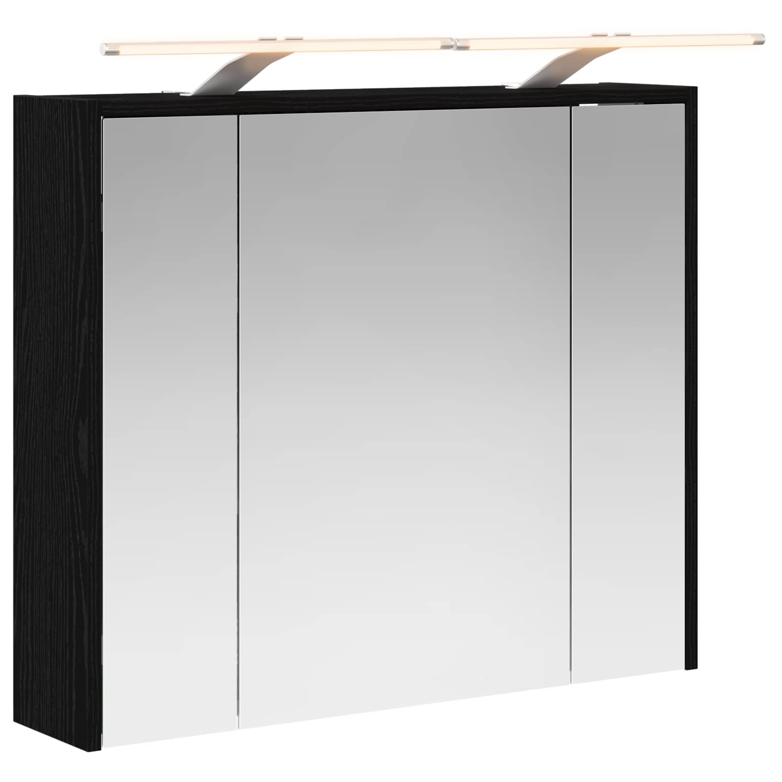 Kupaonski ormar s ogledalom Crni hrast 73,5 x 16 x 62,5 cm