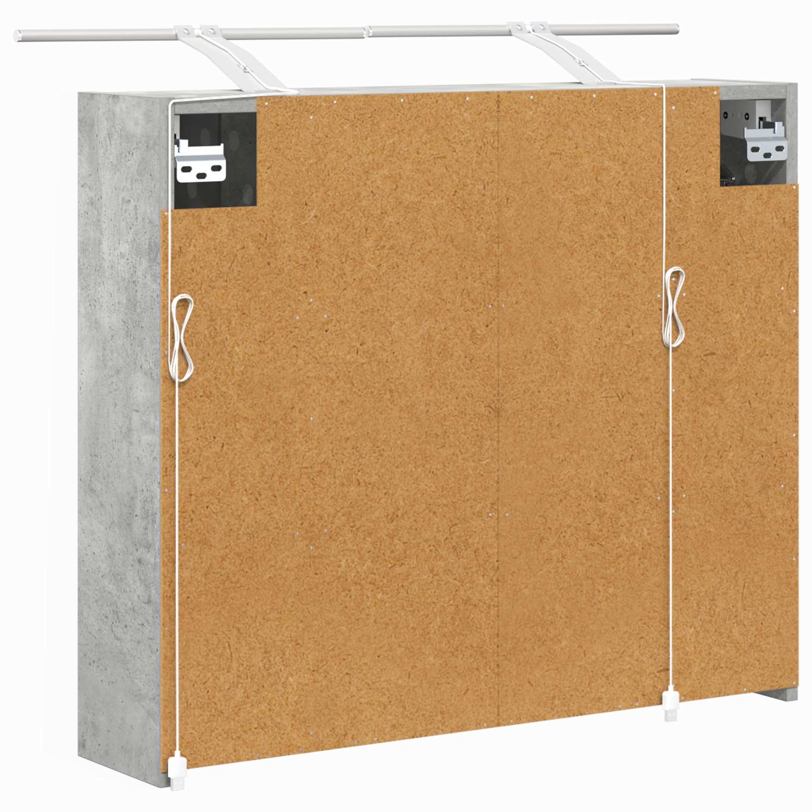 Kupaonski ormar s ogledalom Betonski sivi 73,5 x 16 x 62,5 cm