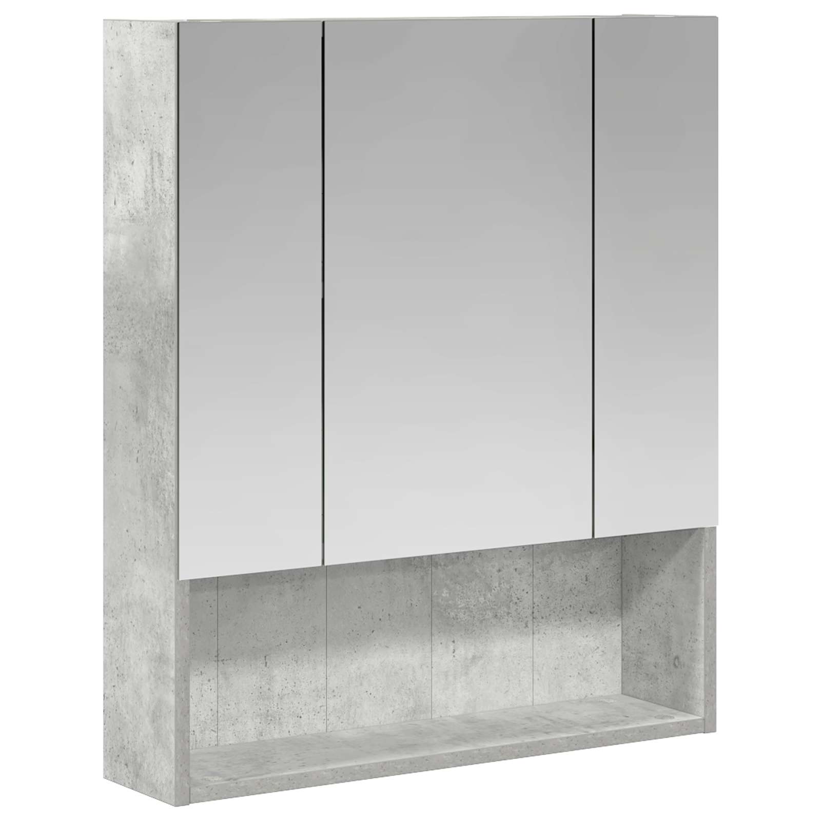 Kupaonski ormar s ogledalom Betonski sivi 60 x 14.5 x 70 cm