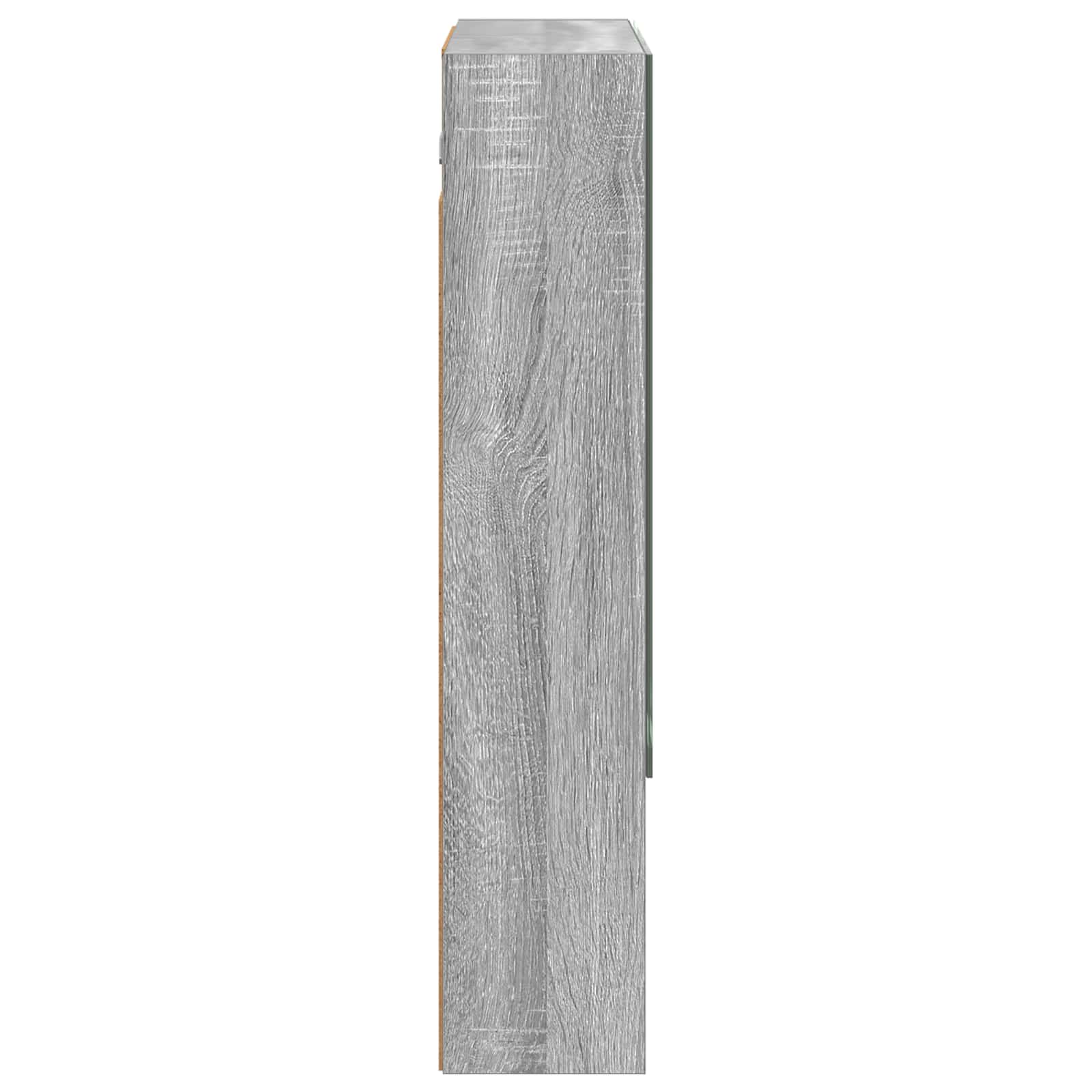 Kupaonski ormar s ogledalom Zidne Siva Sonoma 60 x 14.5 x 70 cm