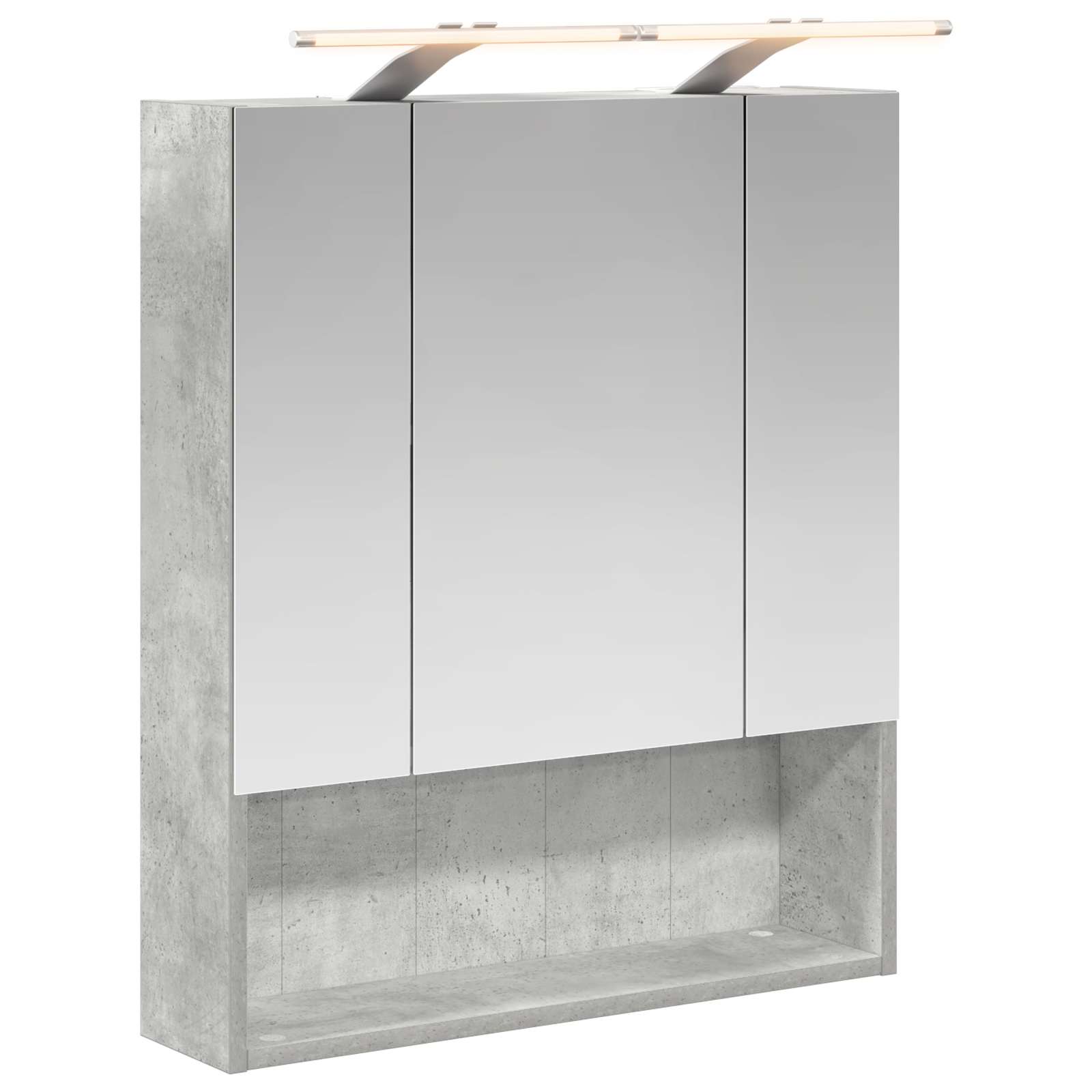 Kupaonski ormar s ogledalom Betonski sivi 60 x 14.5 x 70 cm