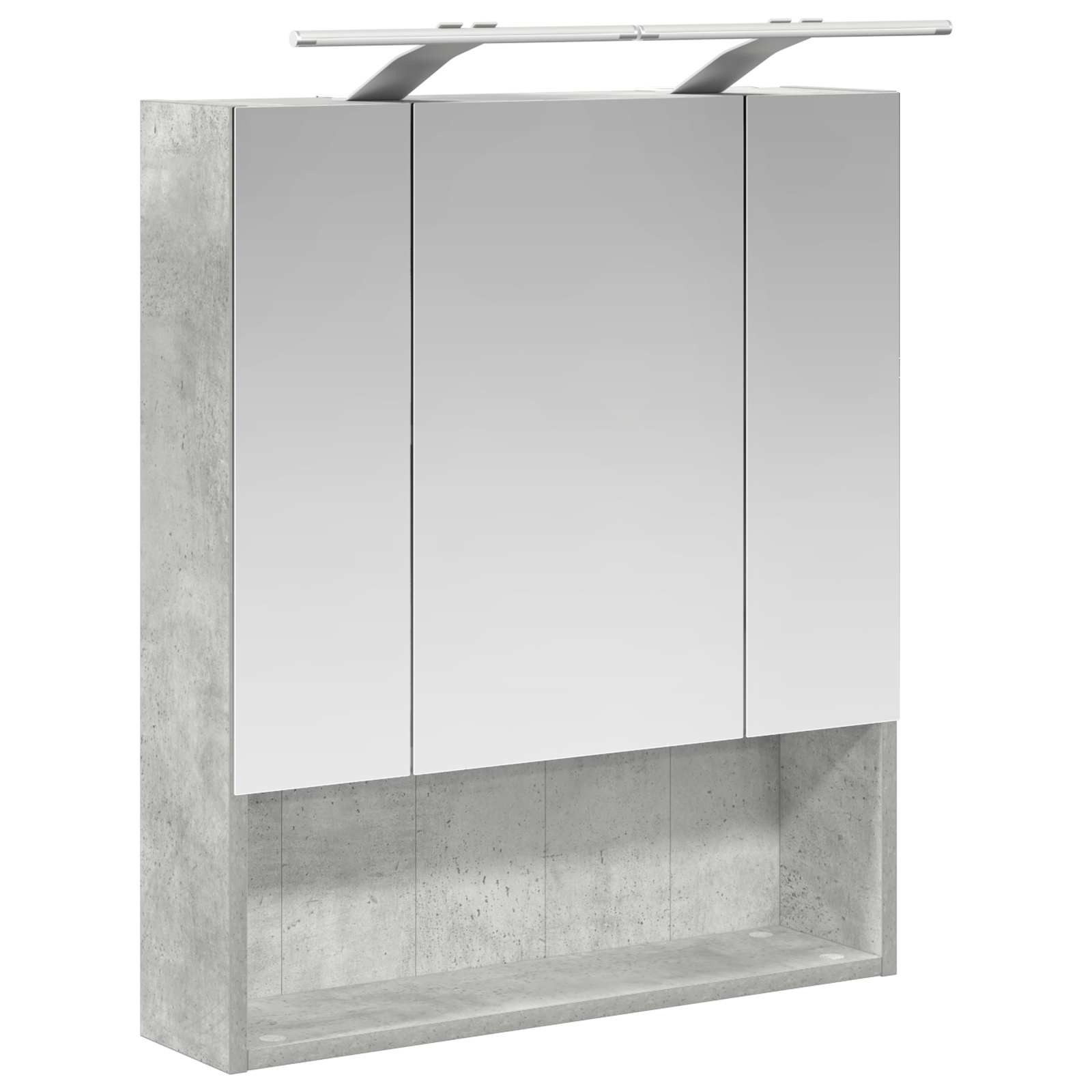 Kupaonski ormar s ogledalom Betonski sivi 60 x 14.5 x 70 cm