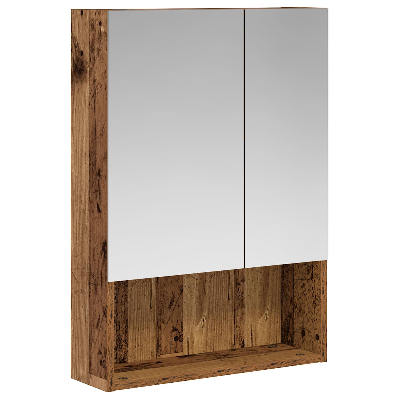 Kupaonski ormar s ogledalom Zidne Staro drvo 50 x 14,5 x 70 cm