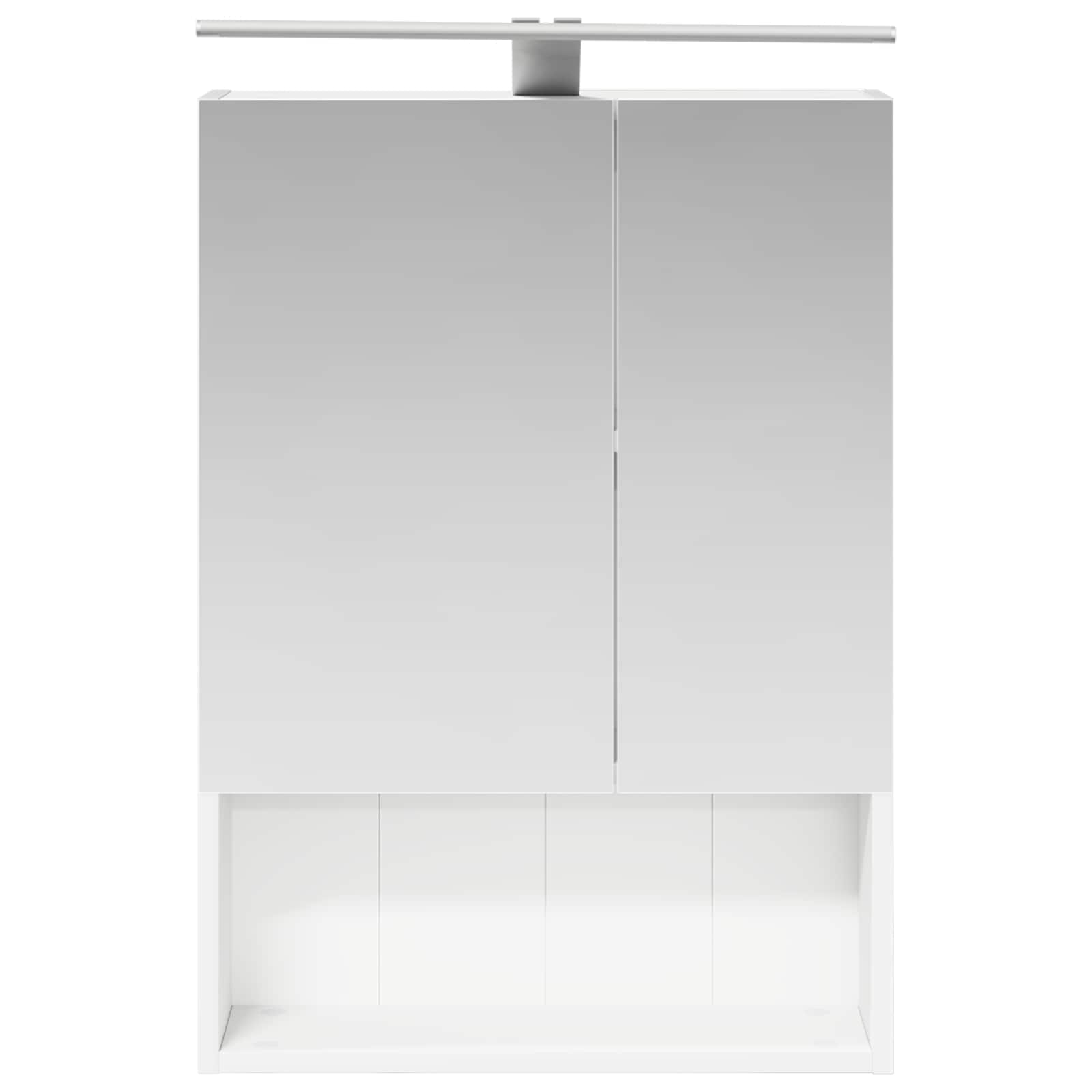 Kupaonski ormar s ogledalom s policom Bijelo 50 x 14,5 x 70 cm