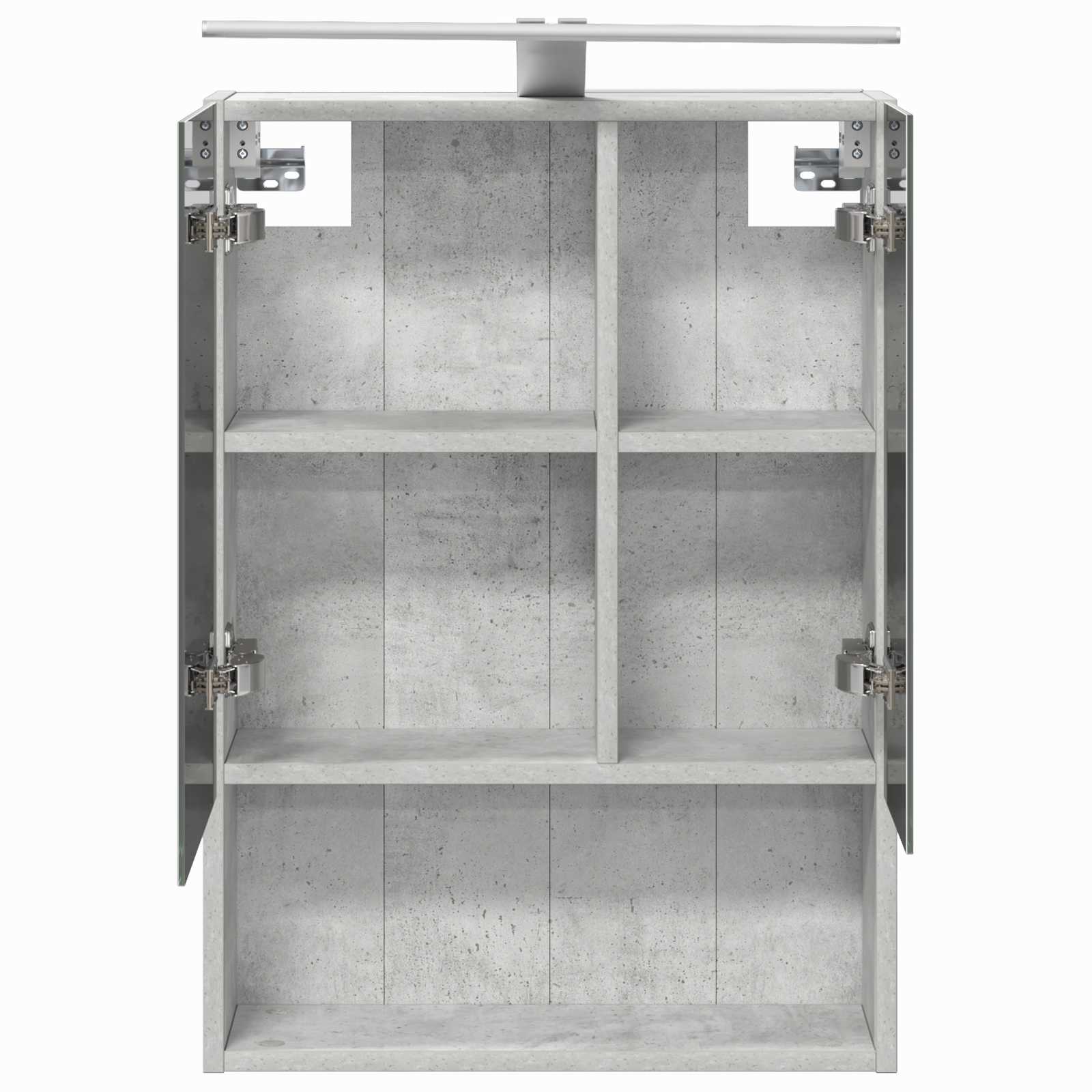 Kupaonski ormar s ogledalom Betonski sivi 50 x 14,5 x 70 cm