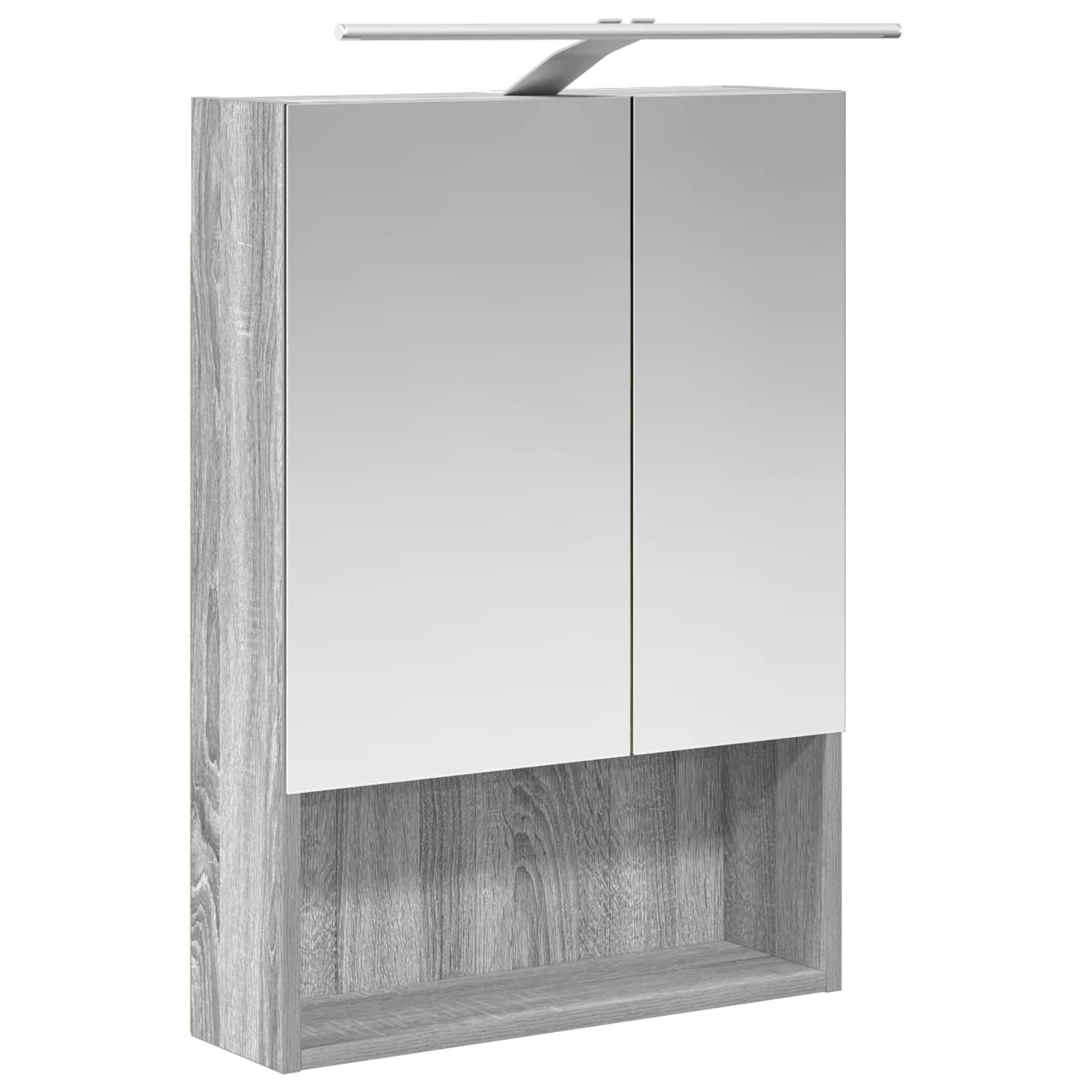 Kupaonski ormar s ogledalom Zidne Siva Sonoma 50 x 14,5 x 70 cm