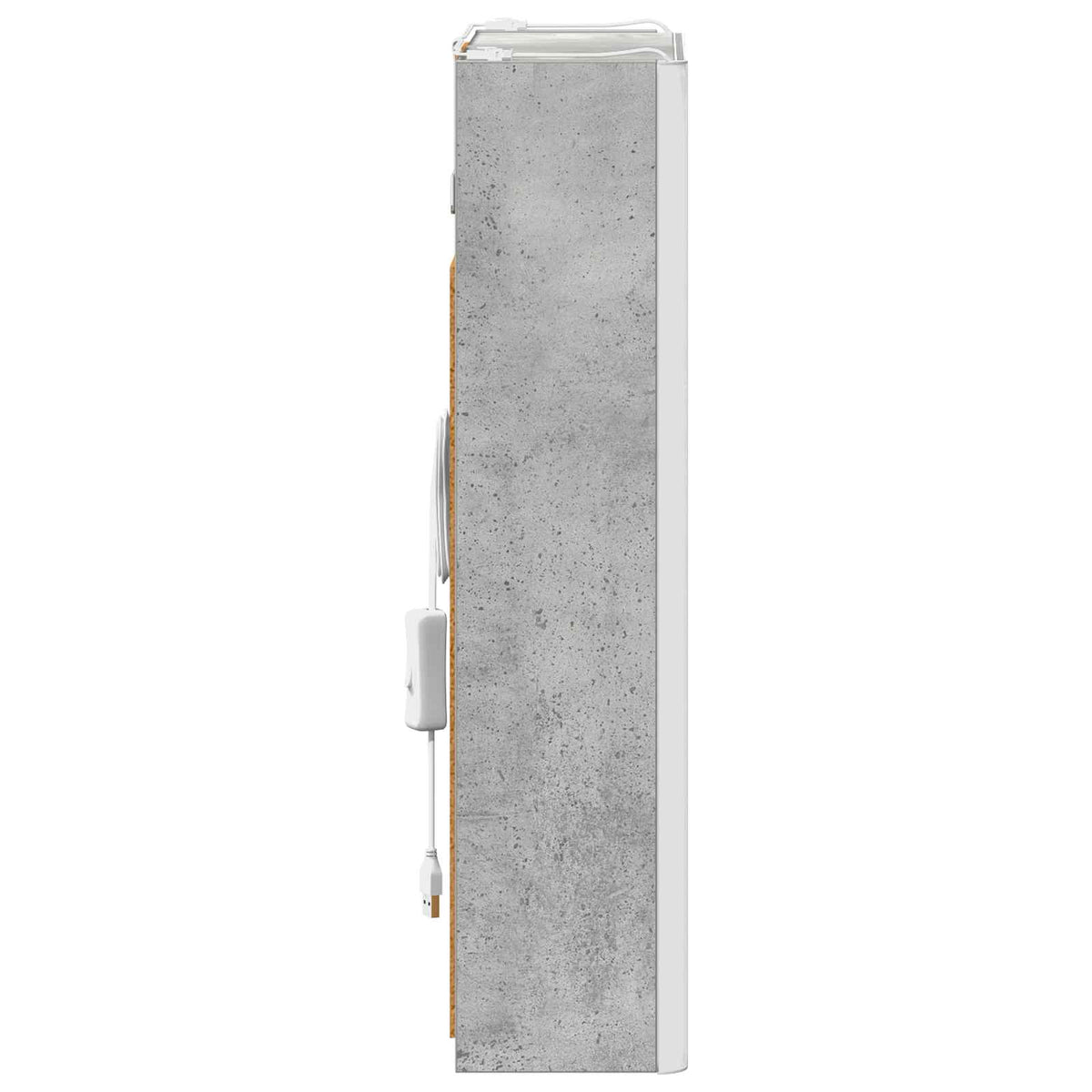 Kupaonski ormar s ogledalom Betonski sivi 33 x 11,5 x 50 cm