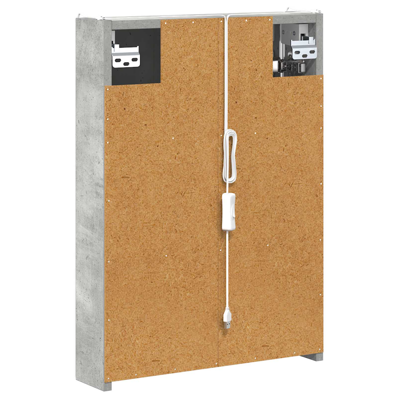 Kupaonski ormar s ogledalom Betonski sivi 43 x 11,5 x 60,5 cm